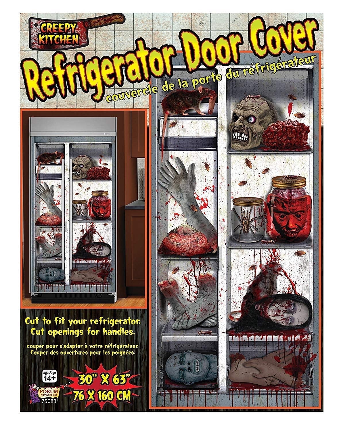 PMU Halloween Microwave Door Decoration 12in x 24in (1/pkg) Pkg/1