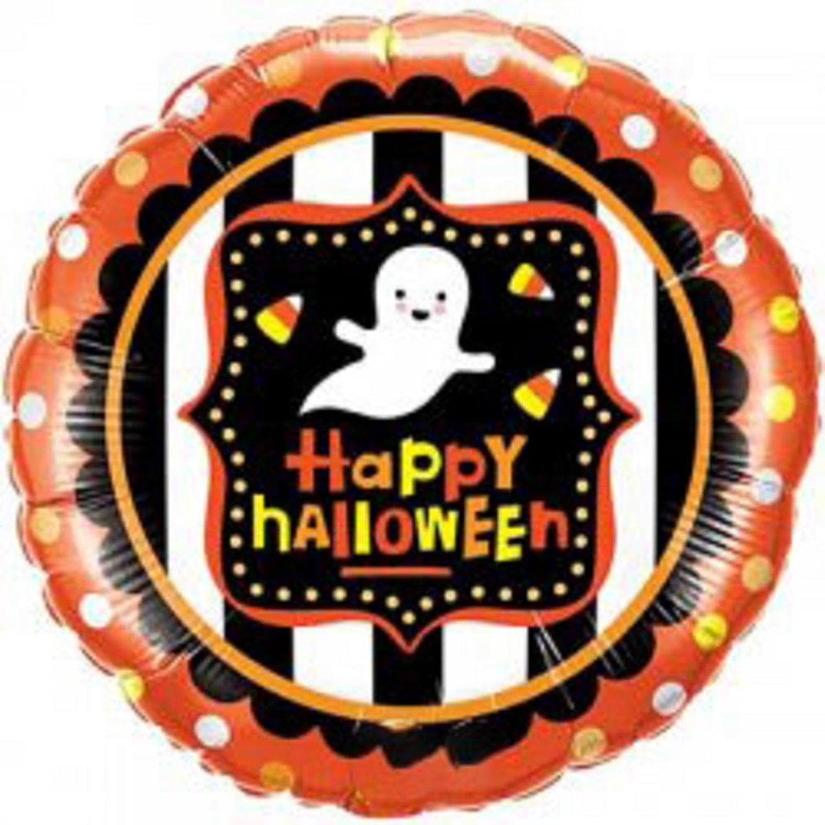 PMU Halloween Party Decoration "Happy Halloween" Jack Faces Aglow 18 Inch Mylar-Foil Balloon (1pkg) Pkg/1