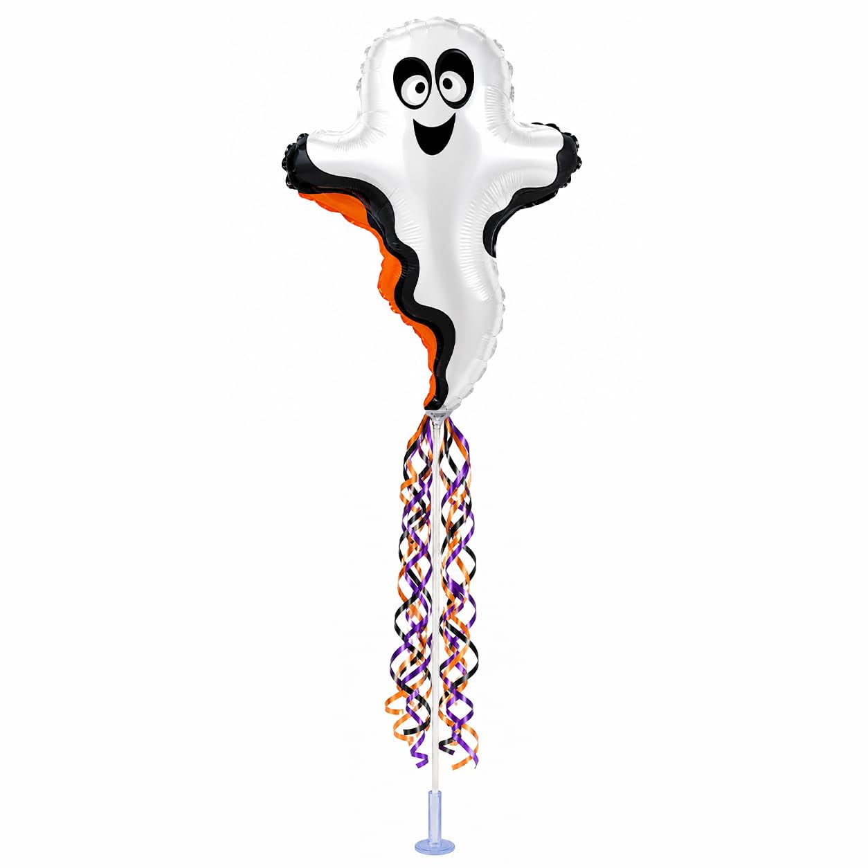 PMU Halloween Pre-Inflated Balloons "Whimsical Pumpkin" 9 Inch Air-Filled Pre-inflated with a Cup and a Stick (1/Pkg) Pkg/1