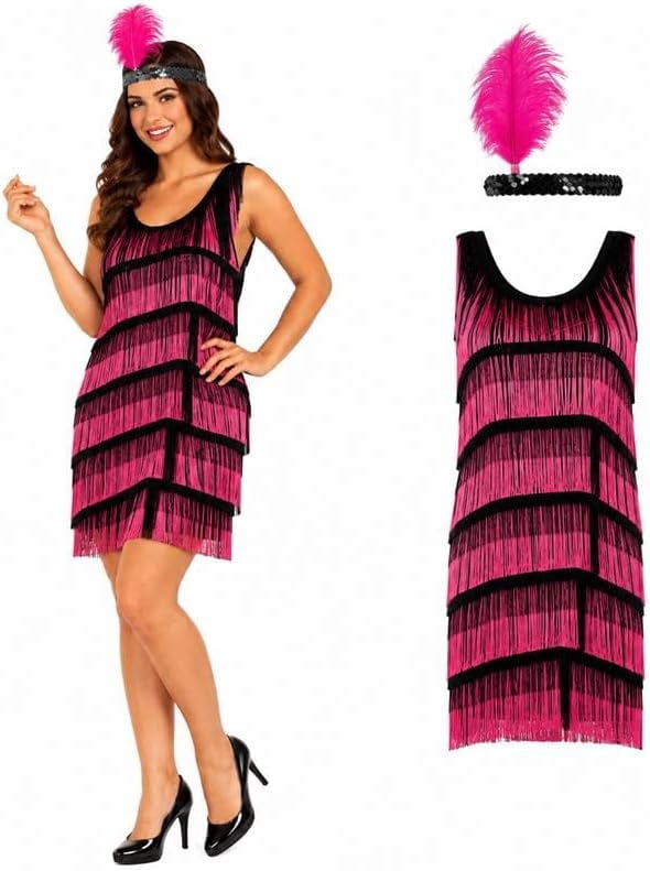 PMU French Maid Halloween Costume Black White Dress with Headpiece, Plus Size Up to 22