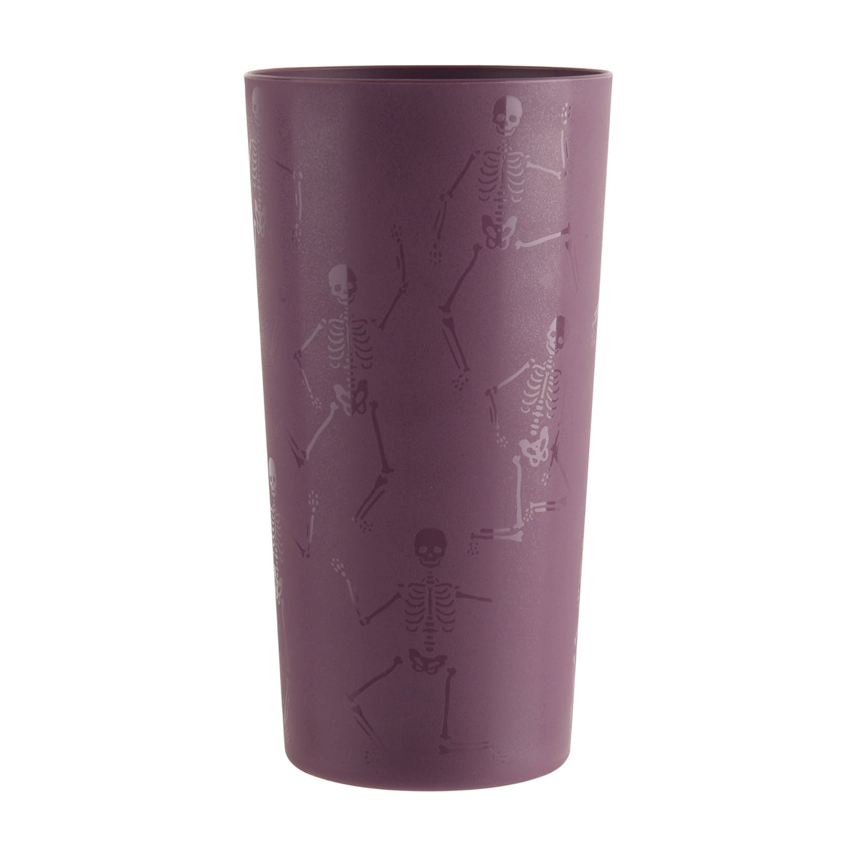 Mainstays 26 oz Round Plastic Skeleton Tumbler, Purple