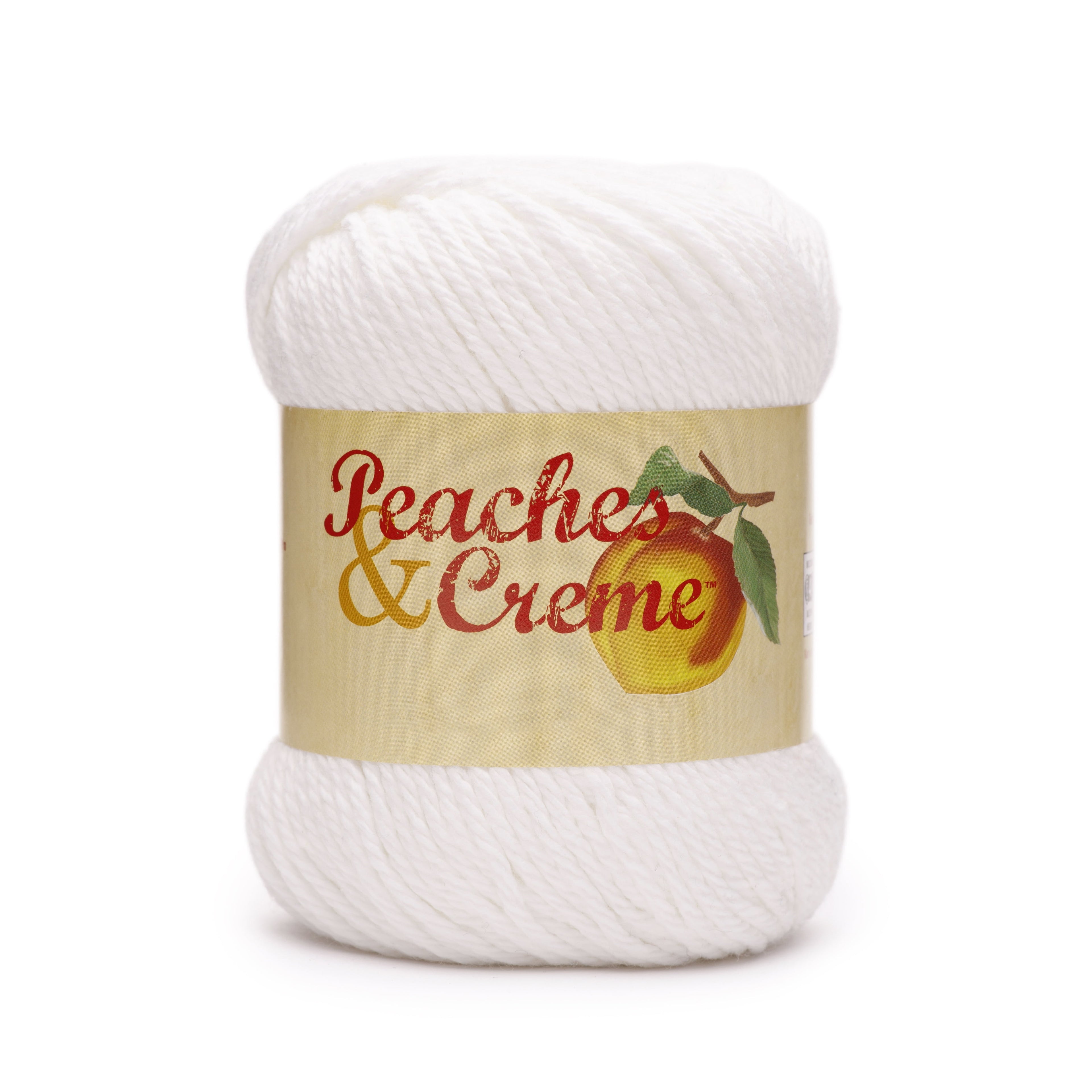 (3 pack) Peaches & Creme Solid 4 Medium Cotton Yarn, White 2.5oz/70.9g, 120 Yards