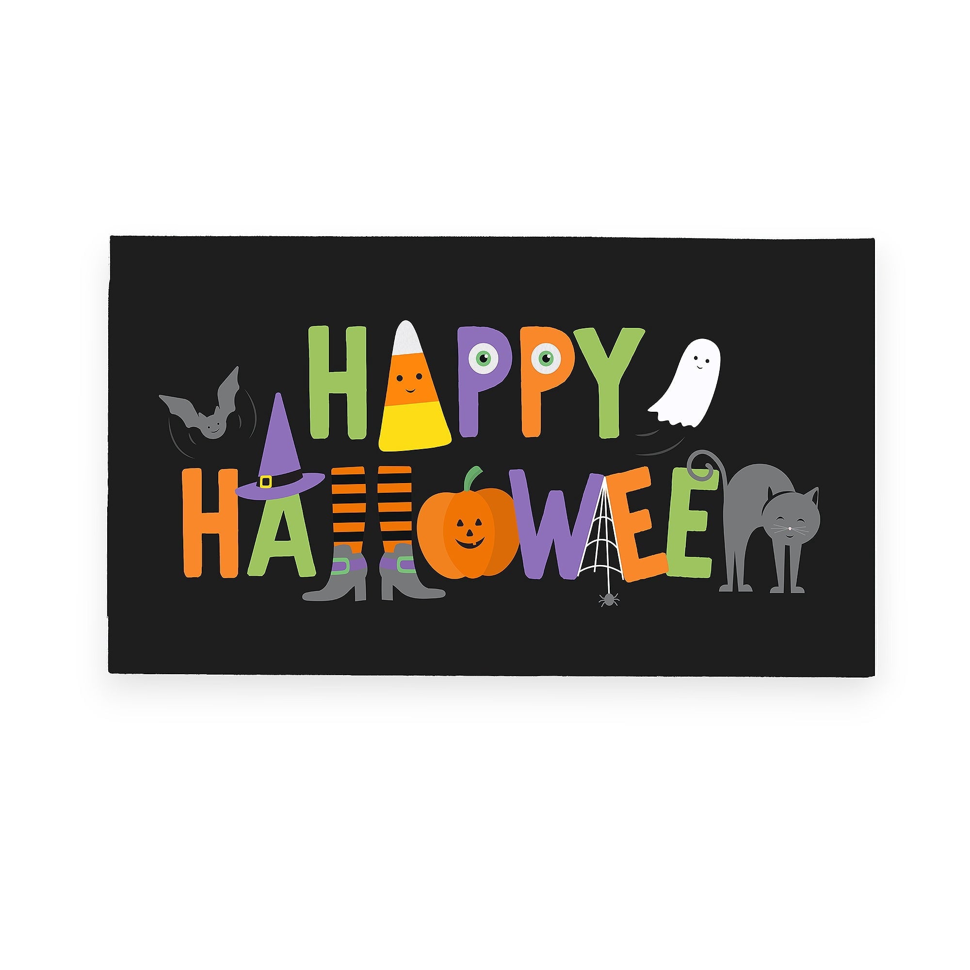 Personalization Mall Happy Halloween Doormat- 18x27