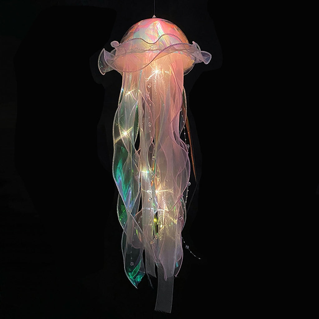 Pyaiine Glowing Jellyfish Lantern Handheld Jellyfish LED Lamp Hanging Lantern Decoration New Year Eve Gadget Holiday Gift for Party