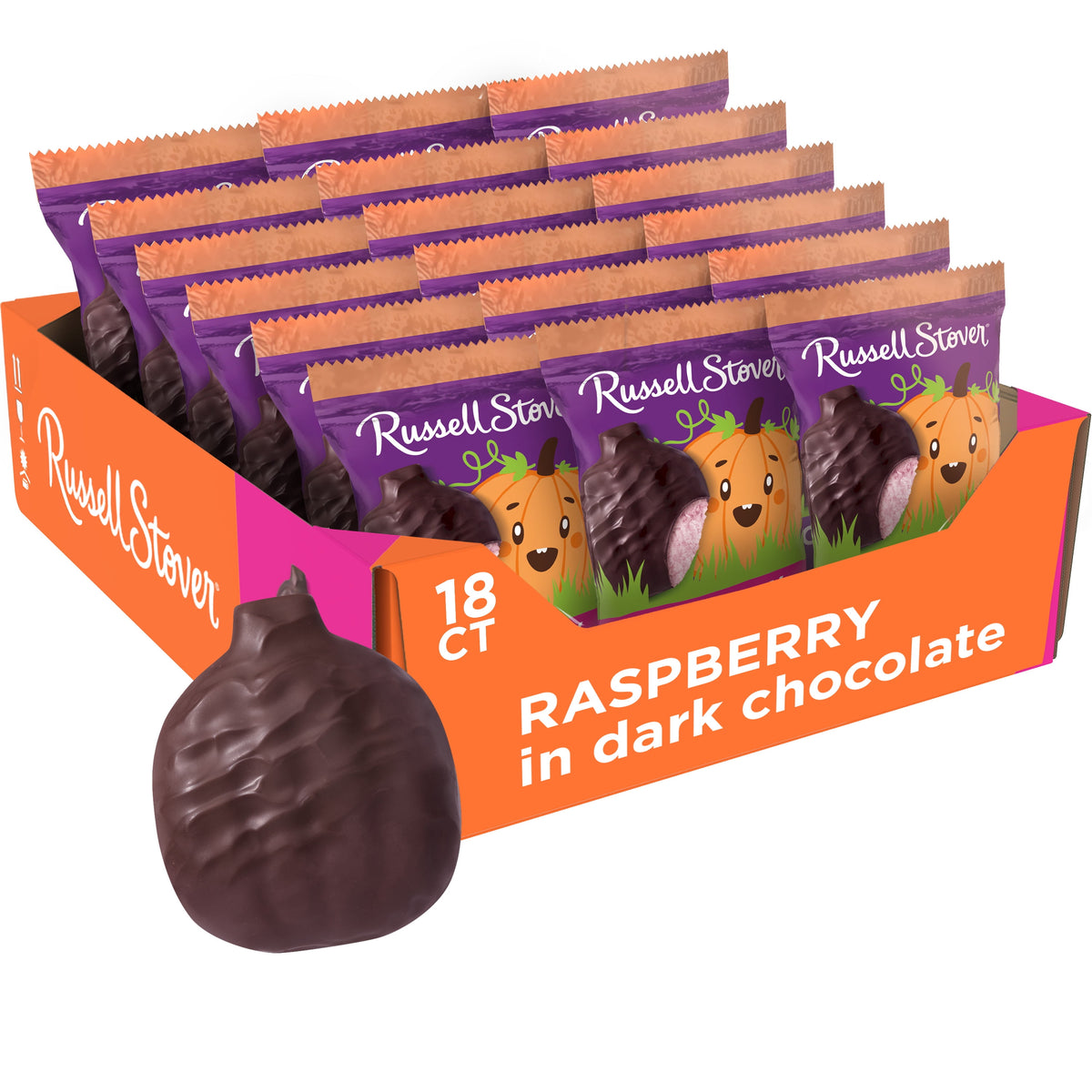 RUSSELL STOVER Halloween Dark Chocolate Marshmallow Pumpkin, 1.3 oz.