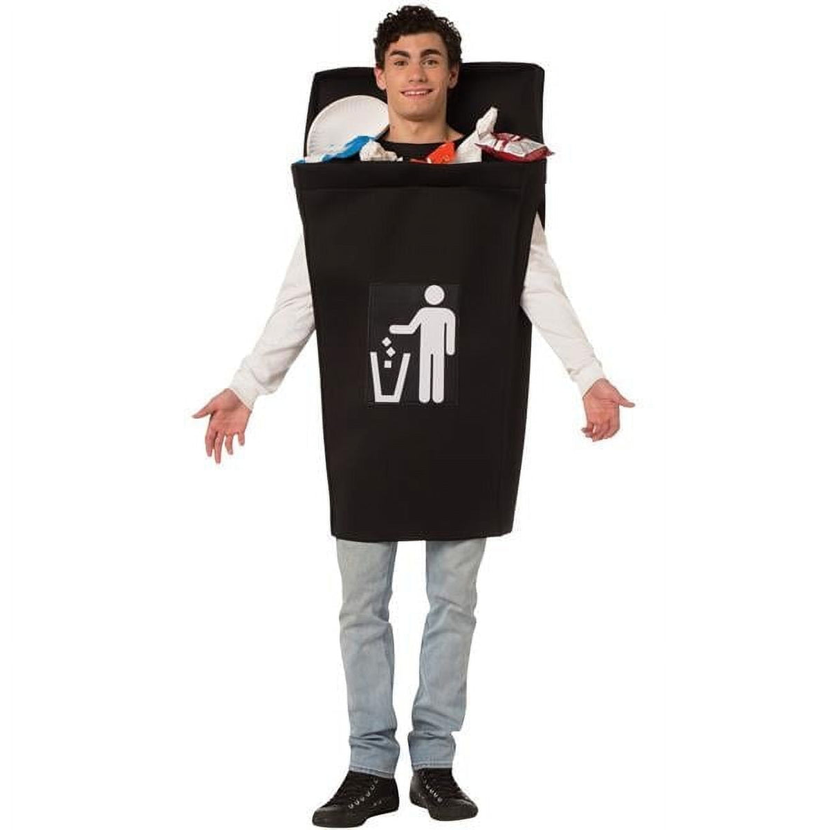 Rasta Imposta Trash Can Men's Halloween Fancy-Dress Costume for Adult, One Size