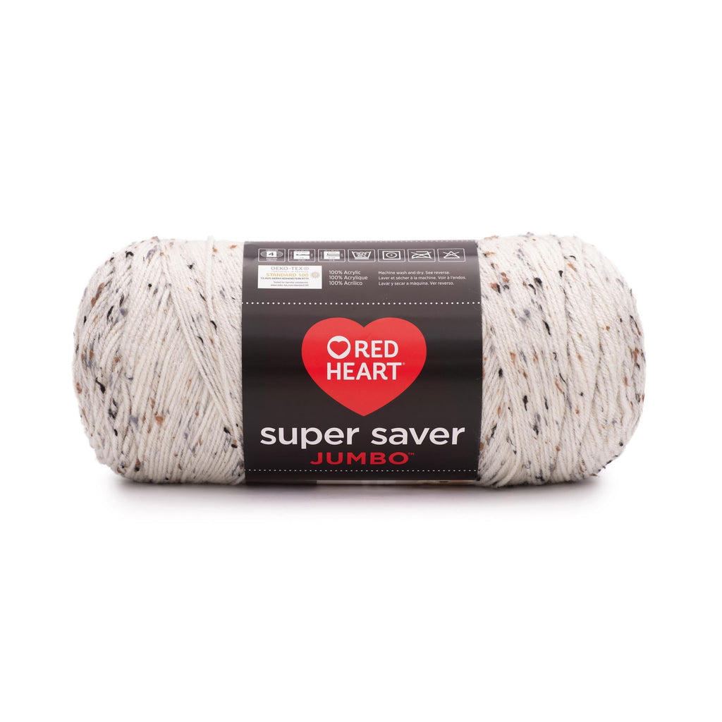 Red Heart Super Saver Jumbo Yarn, Aran Fleck, #4 Medium, Acrylic, 10oz/283g, 482 Yards