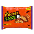 Reese's Take 5 Pretzel, Peanut and Chocolate Snack Size, Halloween Candy Jumbo Bag, 19.5 oz