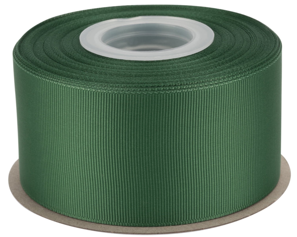 Ribbonitlux Grosgrain Ribbon 2 Inch x 25 Yards – Premium Polyester Craft Ribbon for Hair Bows, Gift Wrapping, Weddings & DIY – Solid Forest Green(#587) – 1 Roll