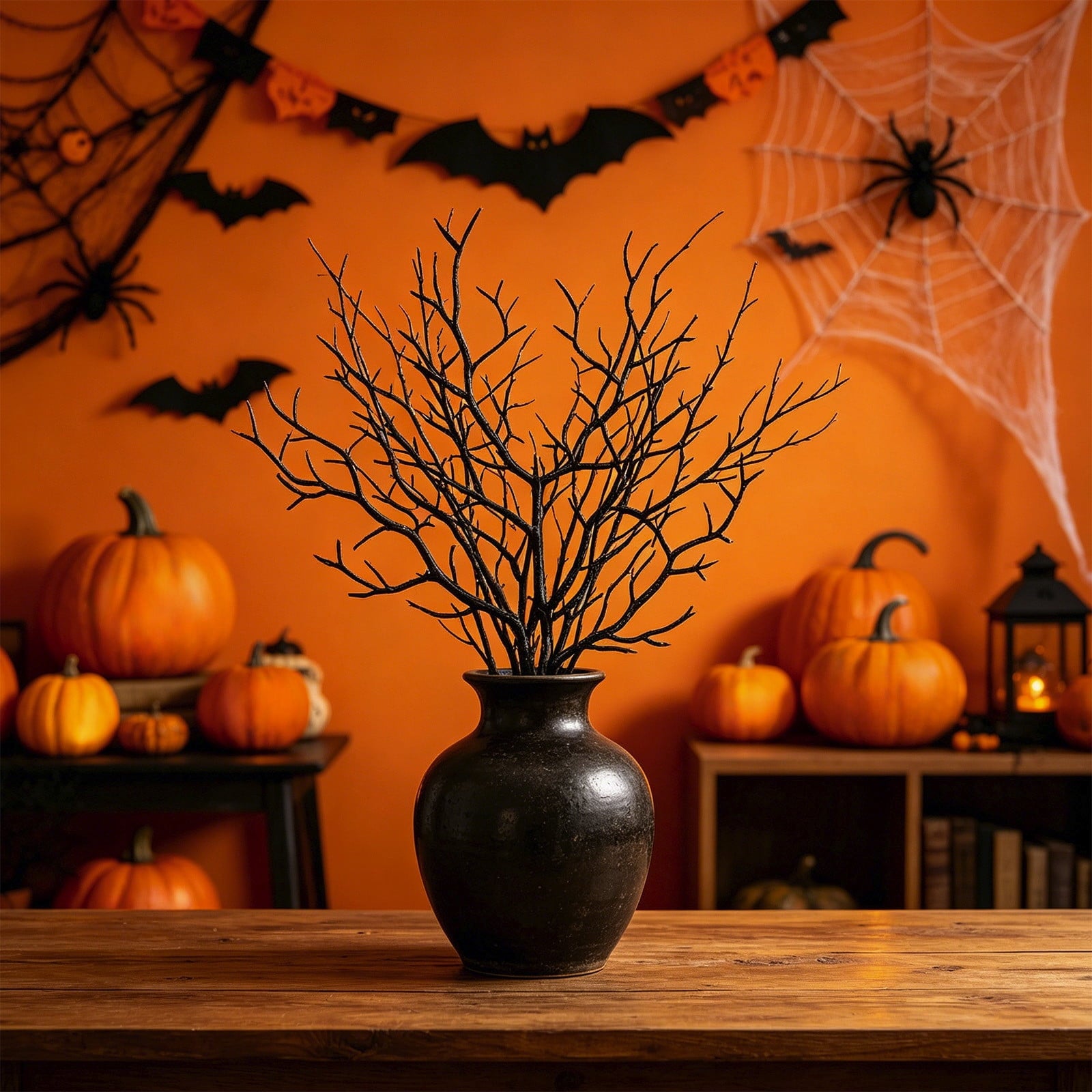 SCNOR Artificial Fall Floral Pick with Pumpkin Maple Leaf Sunflower, Halloween Thanksgiving Table Centerpiece for Home Decor