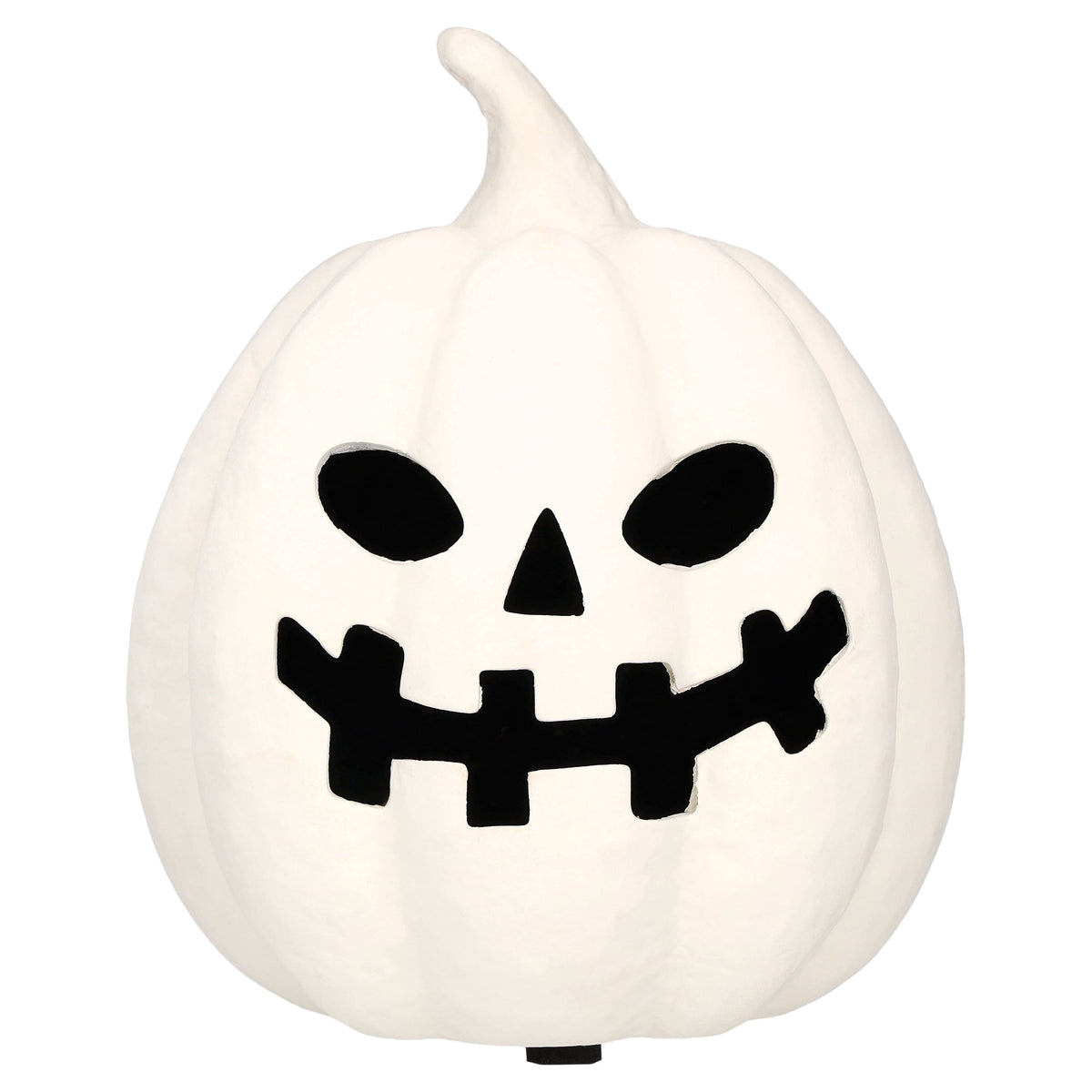 Paper Mache Jack-o'-Lantern Decoration, Black, 8.25", Halloween by Way To Celebrate