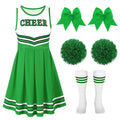 SUOSDEY Girls Cheerleader Costume Outfit Set,Kids Sleeveless Cheerleading Uniform for Party Birthday Halloween