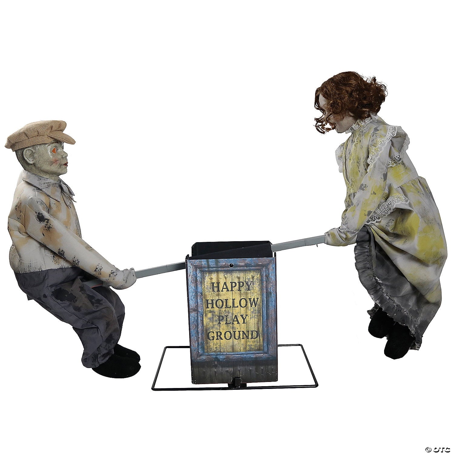 Seasonal Visions Animated See-Saw Dolls Halloween Decoration - 36 in x 48 in
