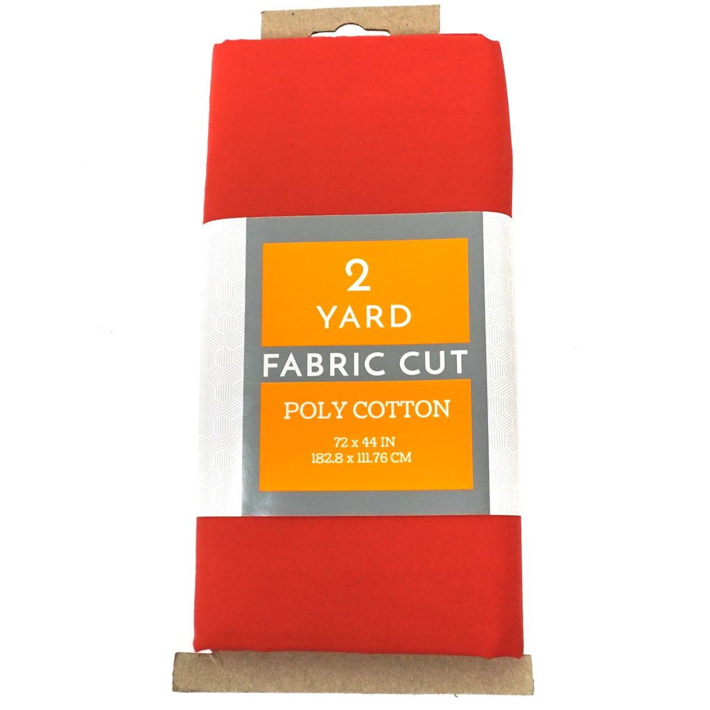 Shason Textile 45" (2 Yards Cut) Craft Projects Quilting Poly Cotton Fabric, Red