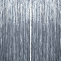 Sm:)e 2-Pack Light Bright Silver Foil Fringe Curtains for Events - Birthday, Wedding, Graduation, Christmas, Baby Shower, various festivals Decor Photo Booth Fun!