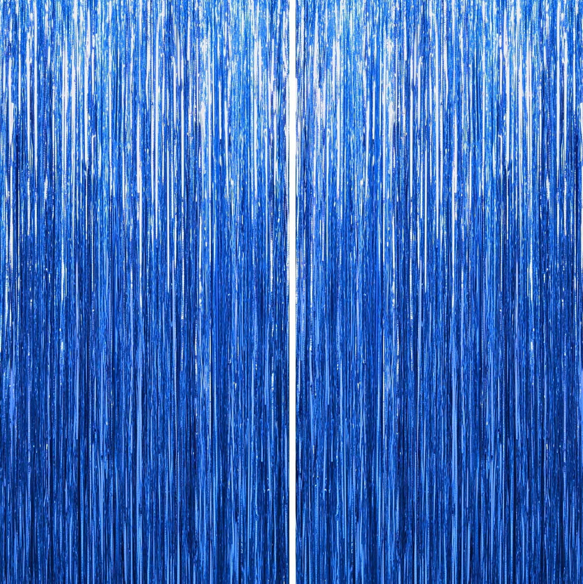 Sm:)e 2-Pack Light Bright Silver Foil Fringe Curtains for Events - Birthday, Wedding, Graduation, Christmas, Baby Shower, various festivals Decor Photo Booth Fun!