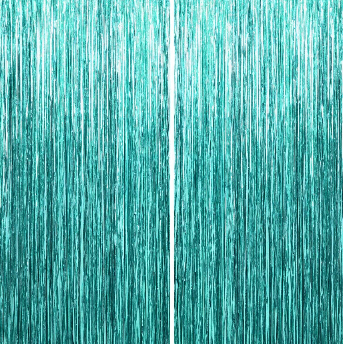 Sm:)e 2-Pack Light Bright Silver Foil Fringe Curtains for Events - Birthday, Wedding, Graduation, Christmas, Baby Shower, various festivals Decor Photo Booth Fun!