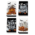 Sm:)e Pumpkin Ghost Bat Happy Halloween Dish Towels Set of 4, 18x26 Inch, Seasonal Holiday Hand Towels for Kitchen and Dining Table