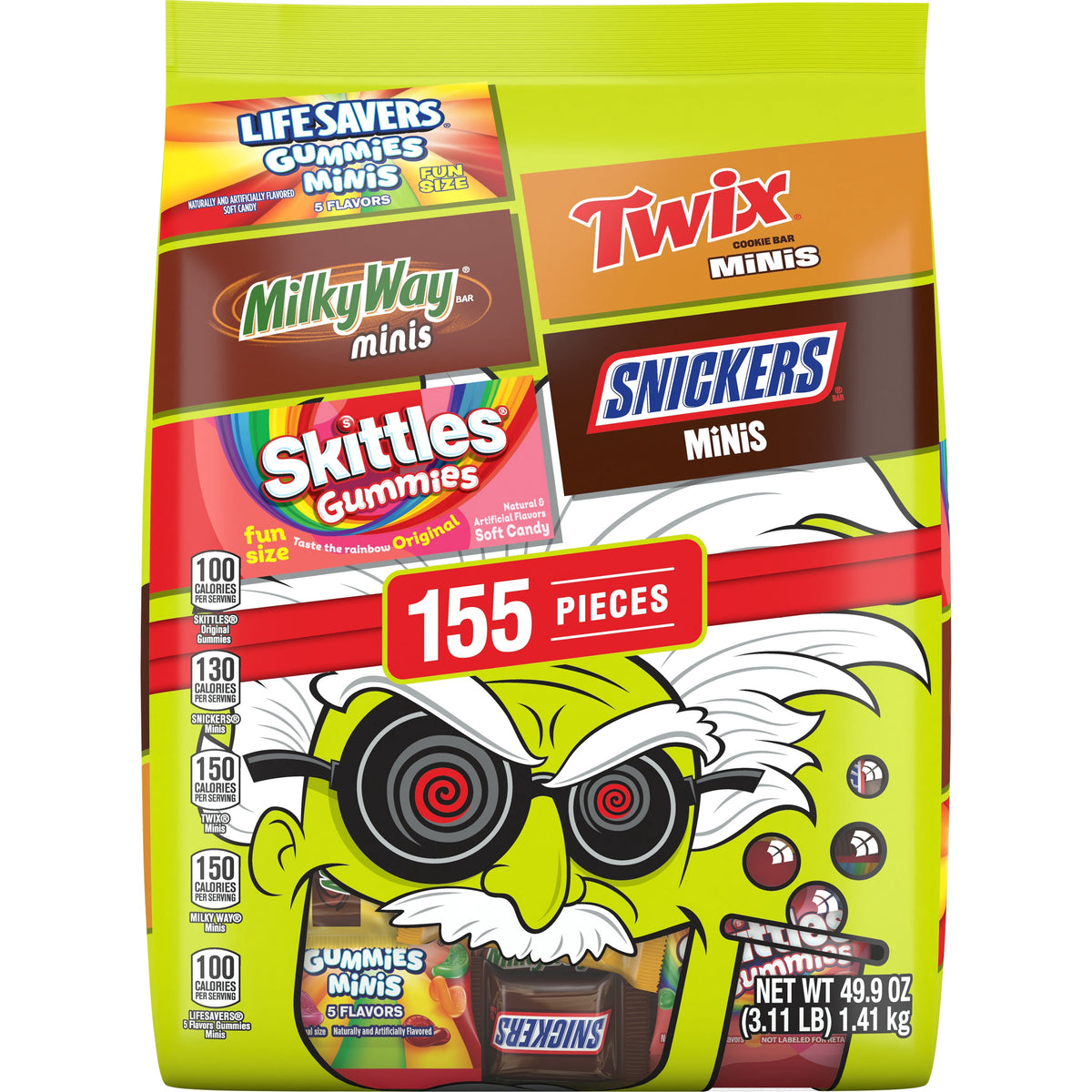 Snickers, Skittles Gummies & More Halloween Candy Variety Pack - 205 Ct Bulk Bag