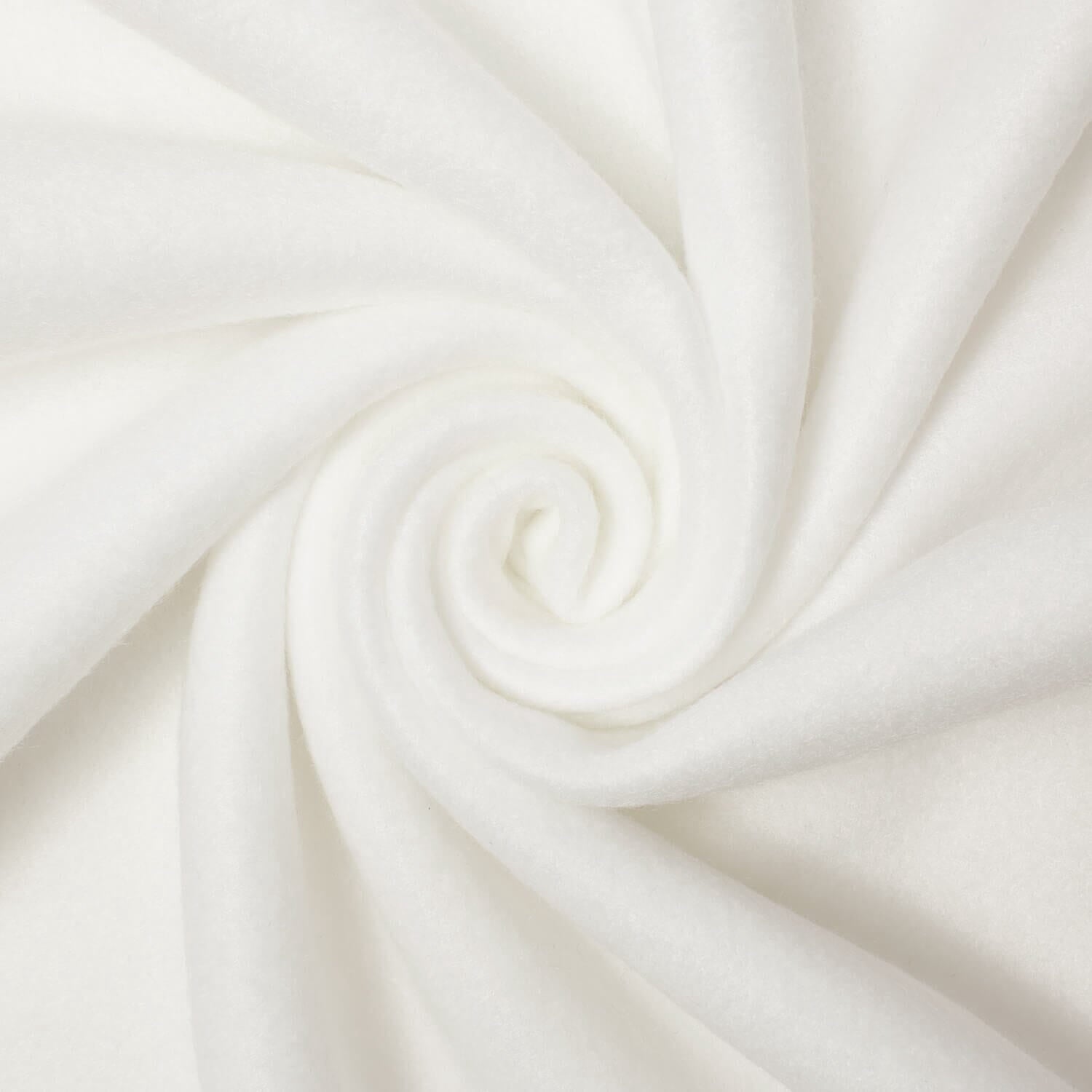 Polar Fleece 60" Soft Anti-Pill Polyester Flannel Fabric by the Yard – For Blankets, Jackets, Hats, Crafts & Sewing Projects (White, 1 Yard)