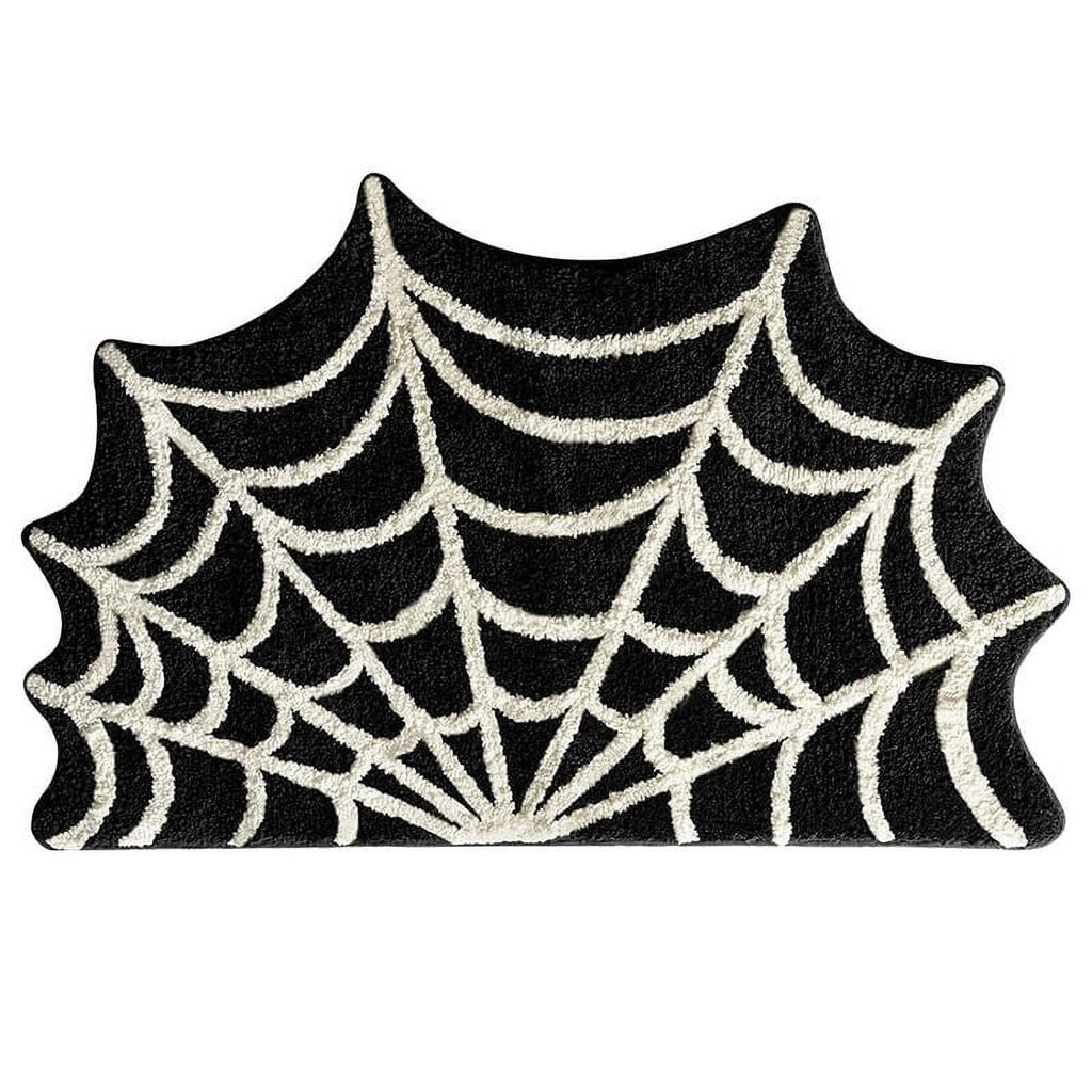 Spider Web Spooky Gothic Cute Fun Halloween Floor Mat Halloween Doormat, Spider Web Bath Mat Fall Thanksgiving Rugs for Indoor Outdoor Entrance Home Bathroom Living Room Decor