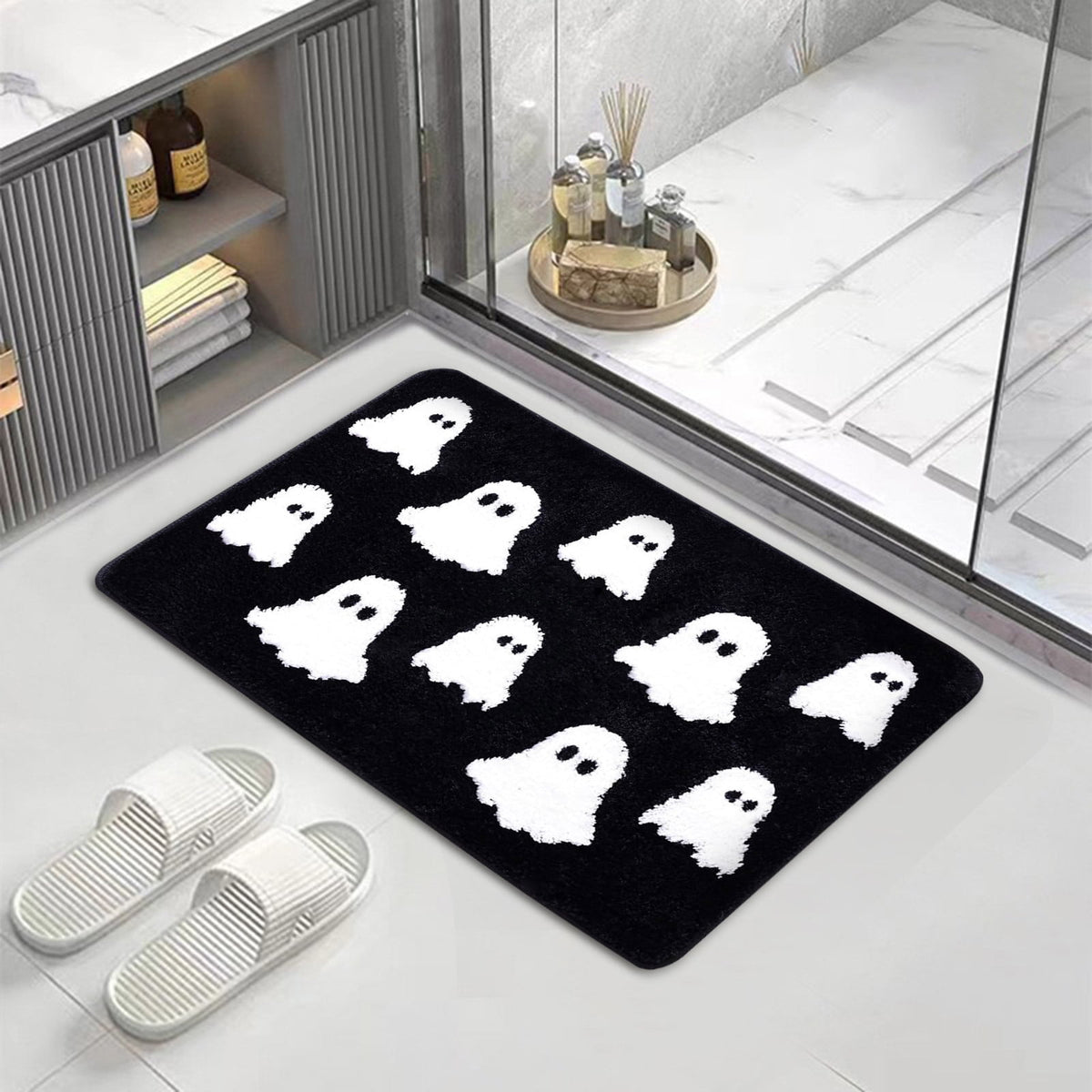 Stijggn Halloween Kitchen Mats for Floor Halloween Rugs Halloween Thanksgiving Decorations Doormat, Welcome Mats for Front Door,Spooky Outdoor Mats for Home Decor Holiday Decorative