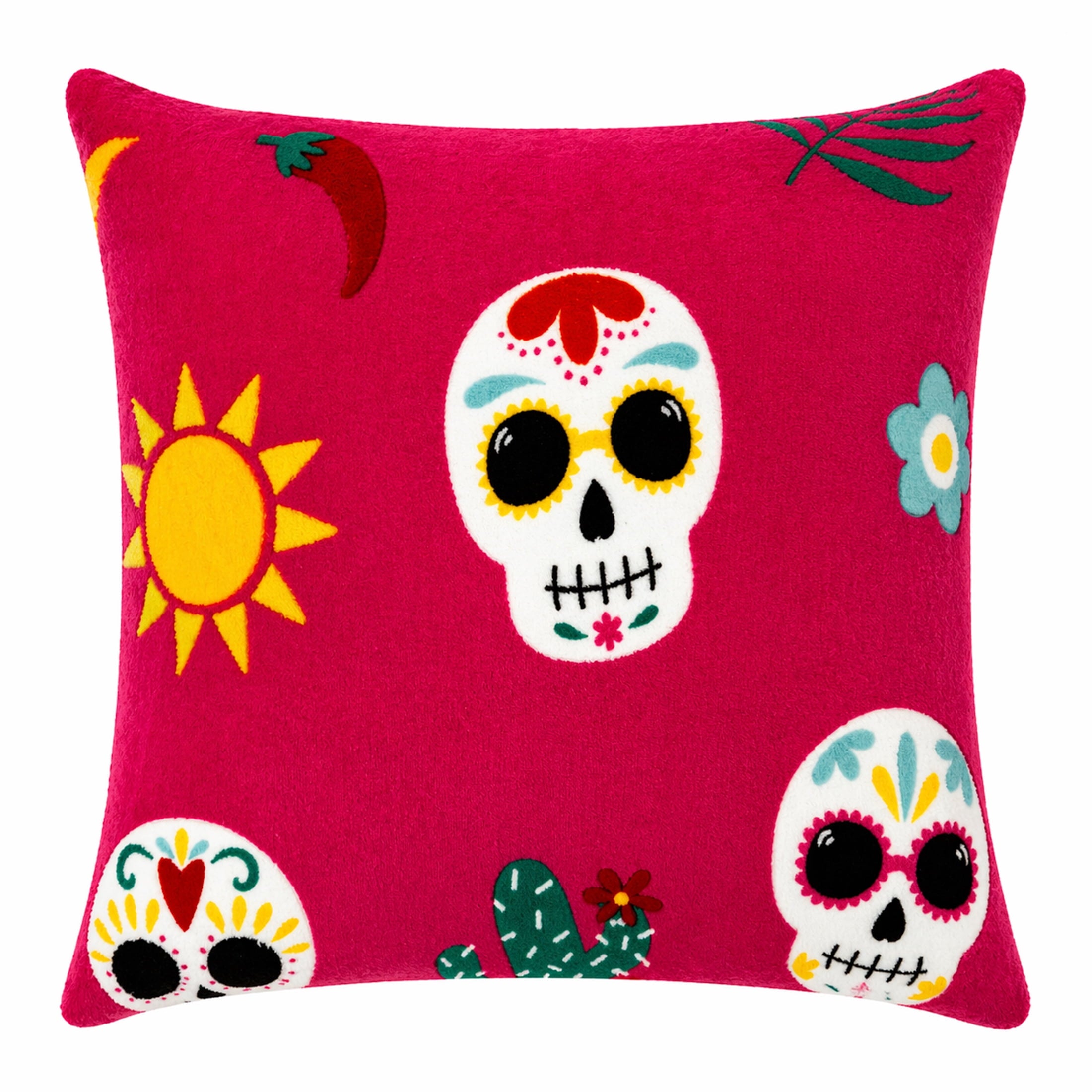 Summerween 18"x18" Plush Decorative Pillow, Vacation Ghosts