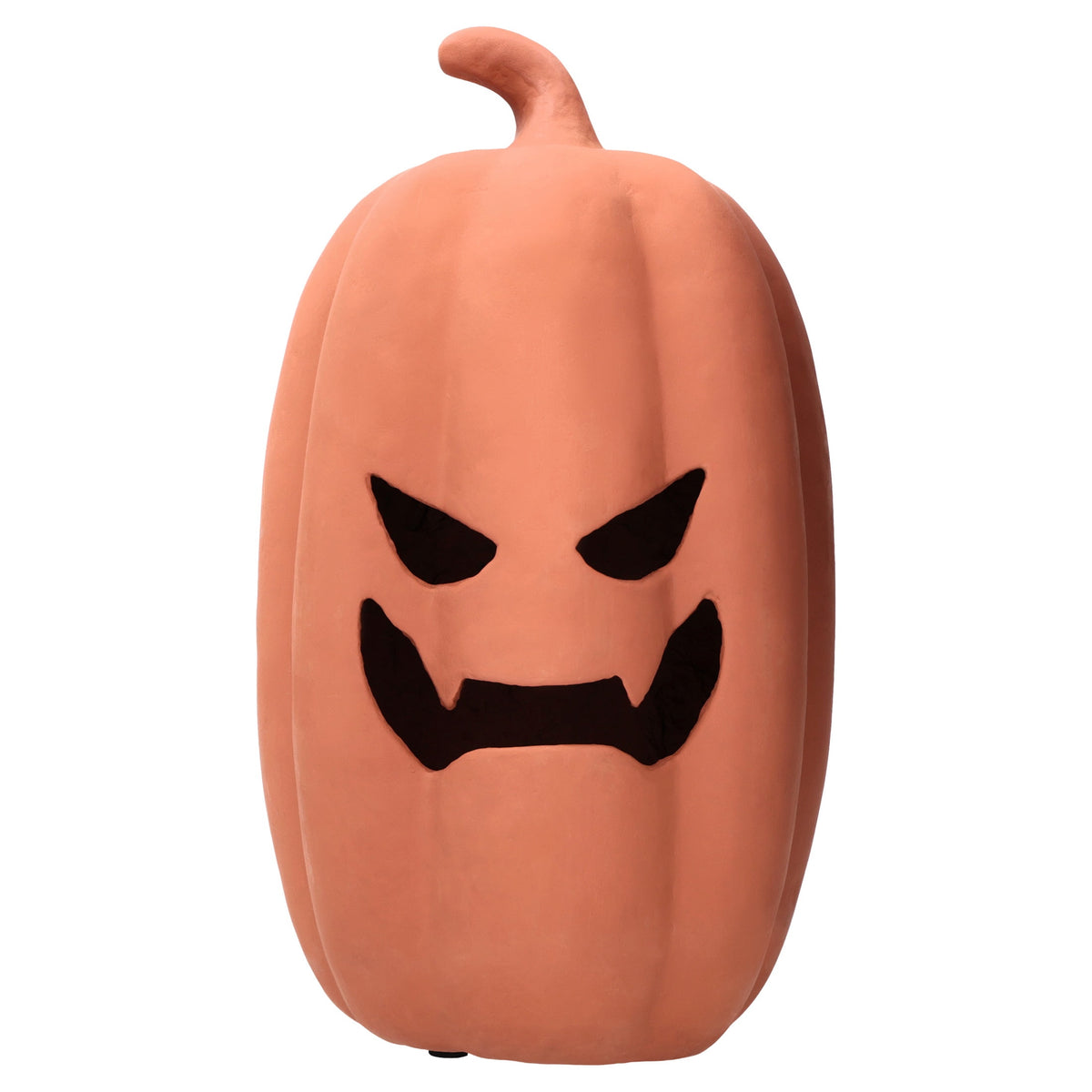 Paper Mache Jack-o'-Lantern Decoration, White, 12.5", Halloween by Way To Celebrate