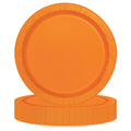 Way To Celebrate Orange Disposable Paper Plates, 7 in, 70 Count