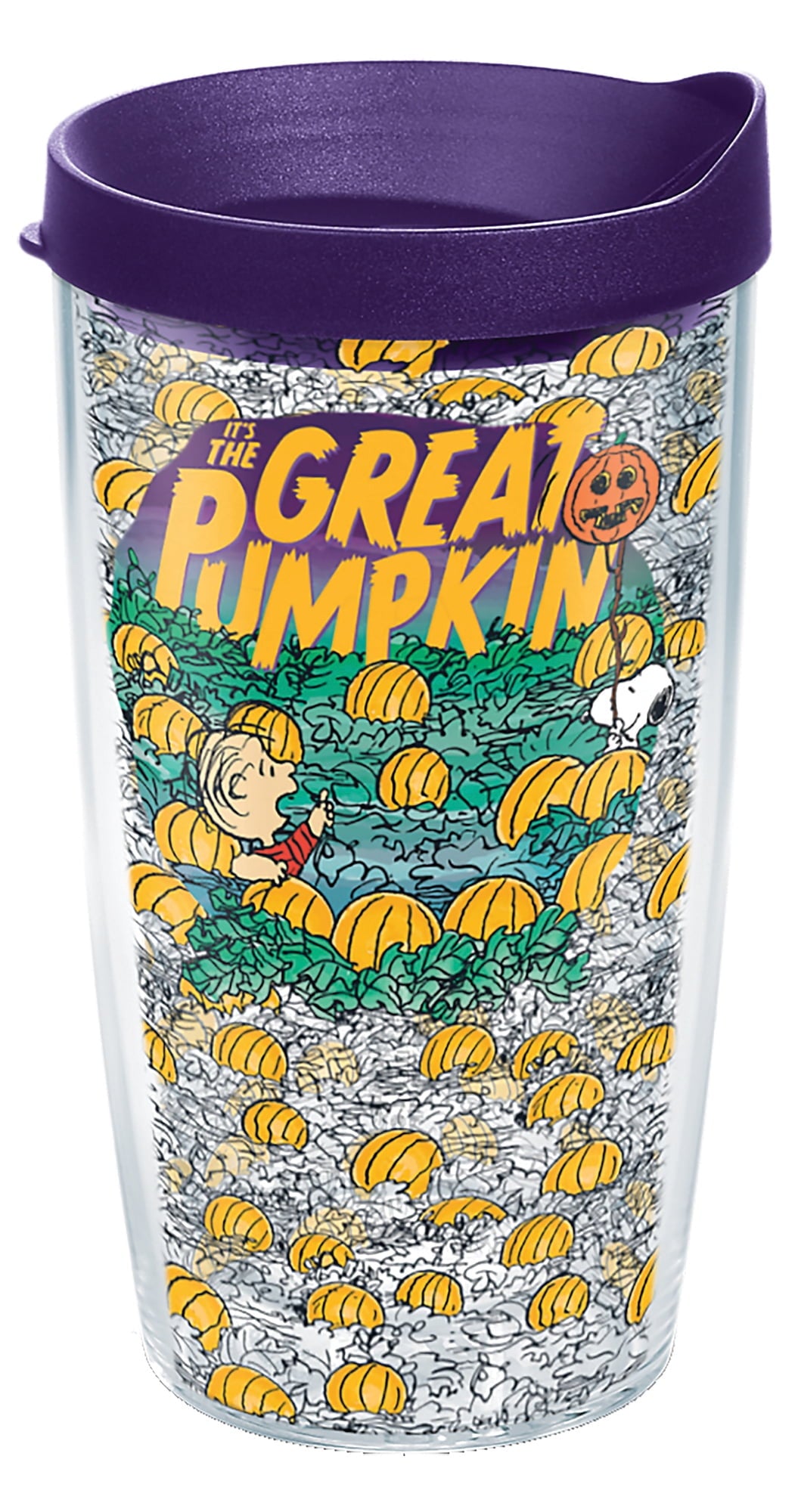 Tervis Peanuts - Great Pumpkin Made in USA Double Walled Insulated Tumbler Travel Cup Keeps Drinks Cold & Hot, 16oz, Classic