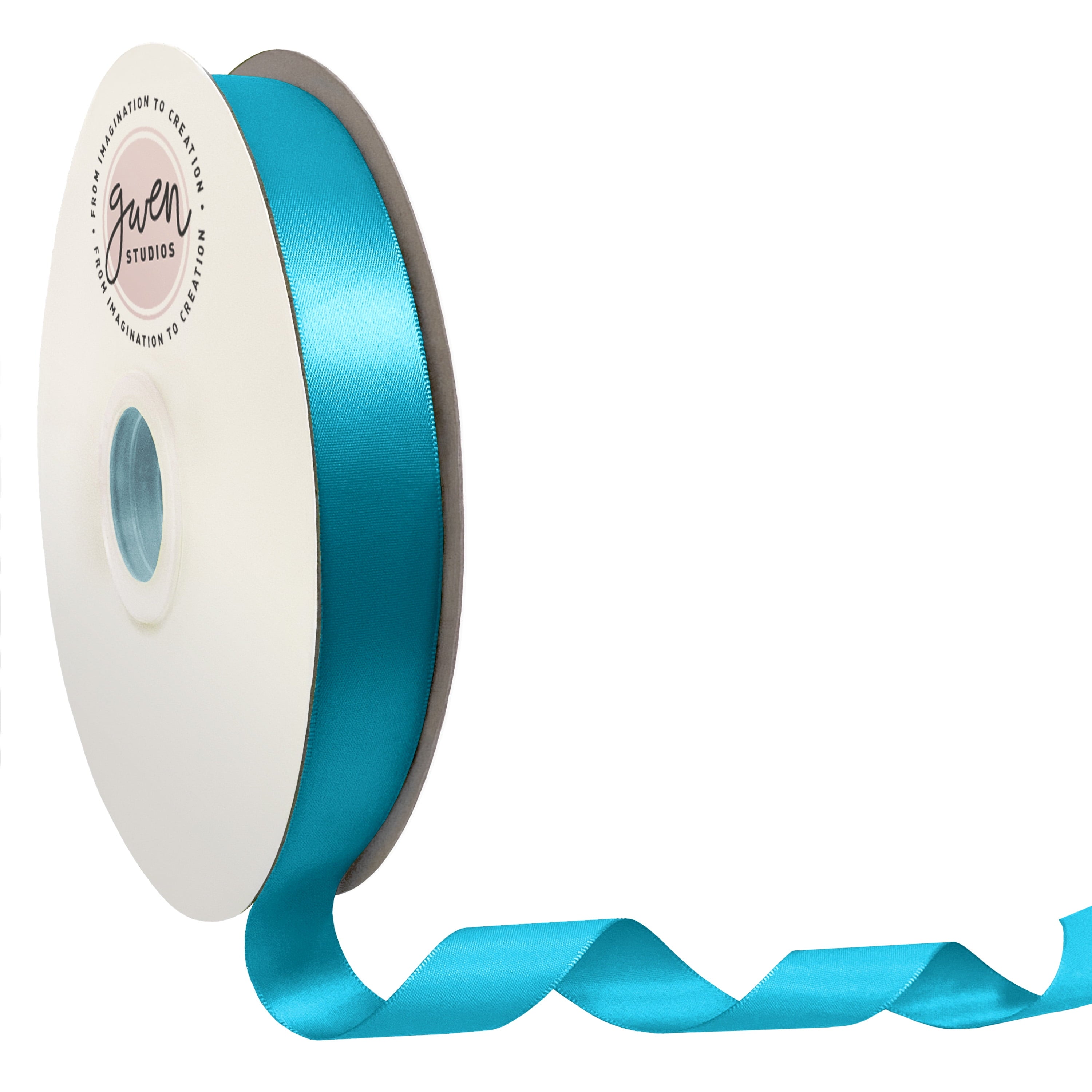 White Single Faced Satin Ribbon, 7/8" x 100 Yards by Gwen Studios