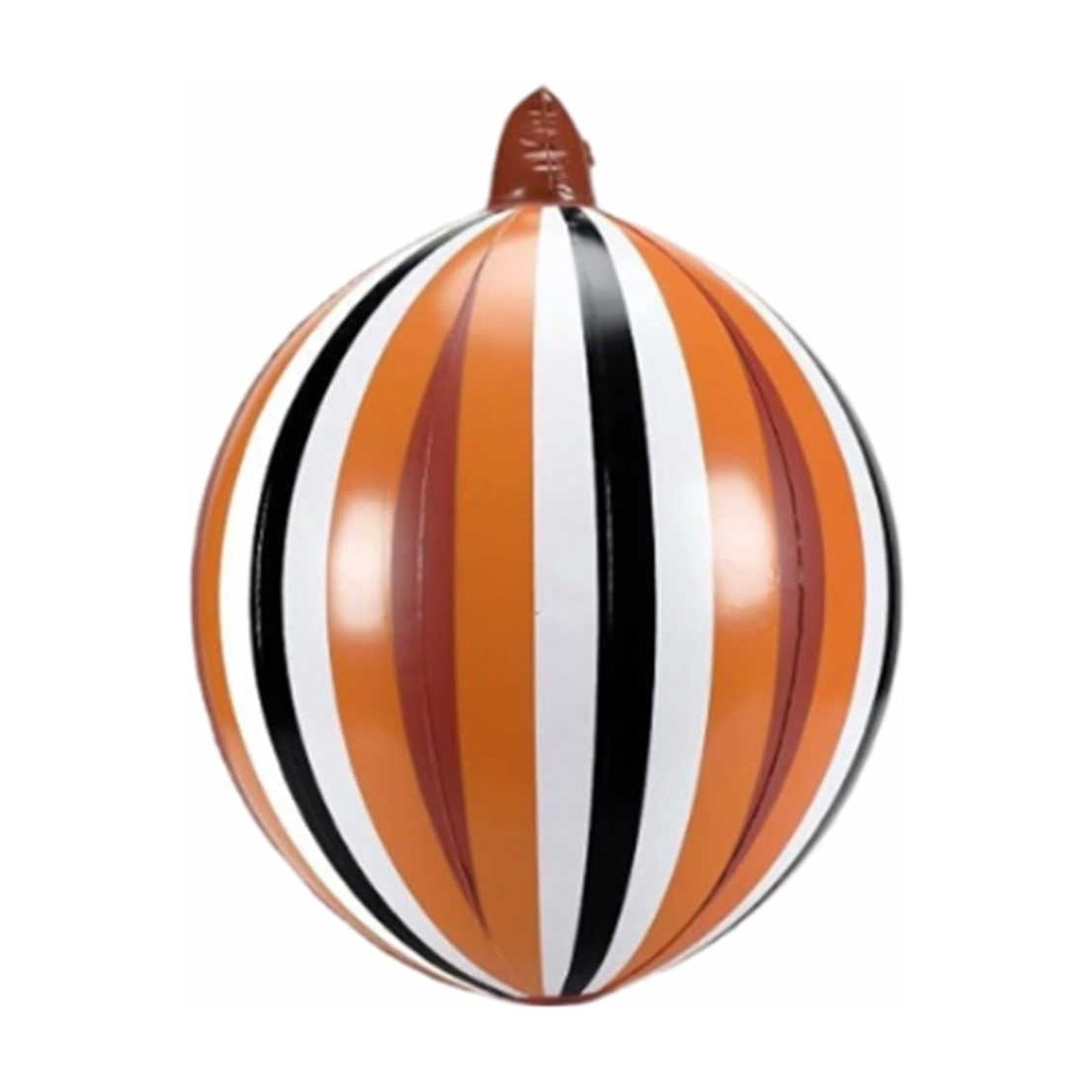 WEXOPE Halloween Stripe Foil Balloon, Large Pumpkin Inflatable Decoration for Fall Harvest Thanksgiving Party, Reusable Indoor Outdoor Celebration Decor,Orange
