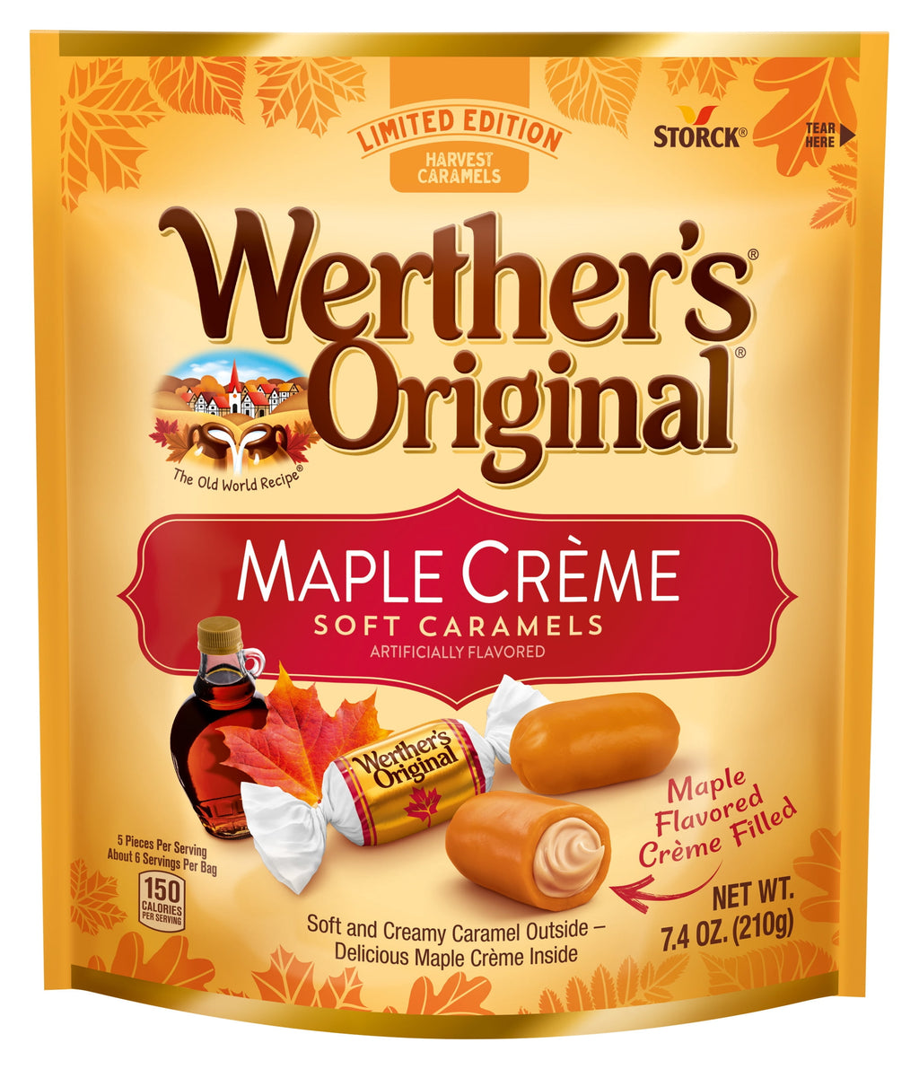 Werther's Original Limited Edition Fall Harvest Maple Crème Soft Caramels, 7.4 oz Bag