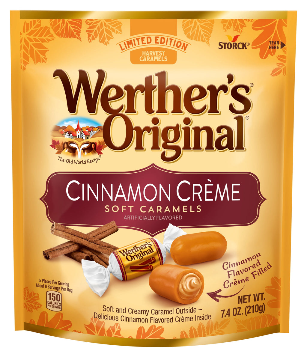 Werther's Original Limited Edition Fall Harvest Cinnamon Crème Soft Caramels, 7.4 oz Bag