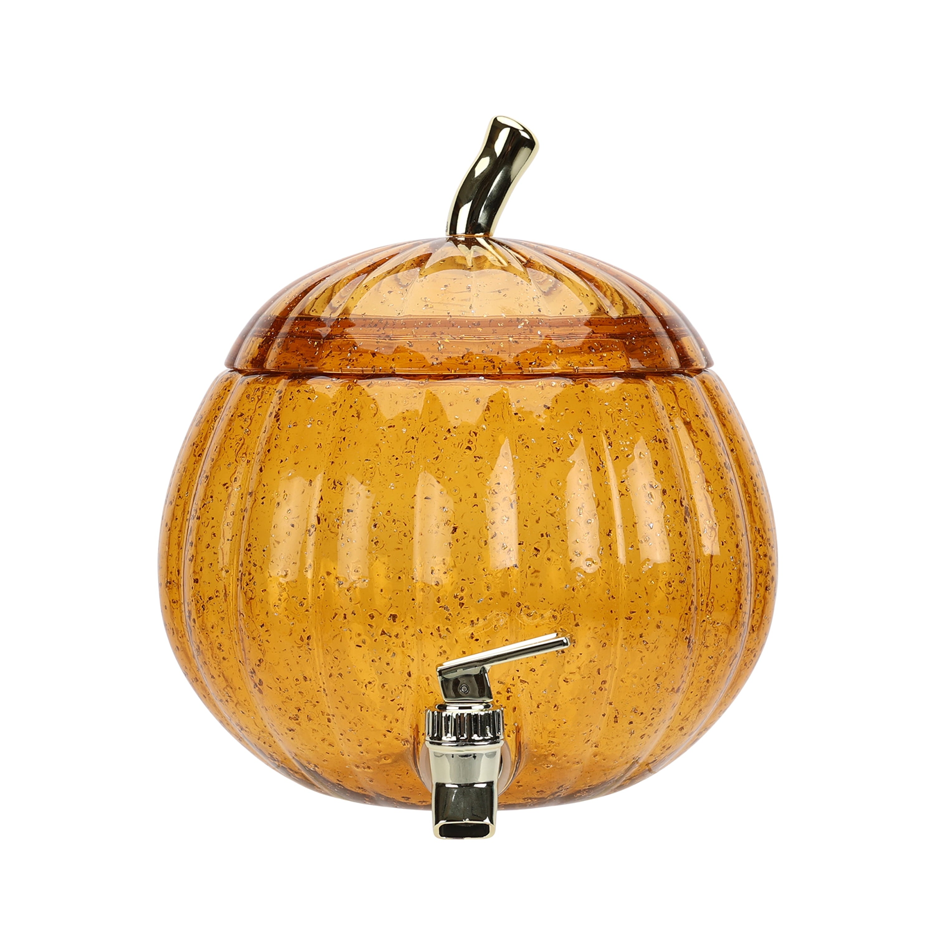 Way to Celebrate Halloween Orange Acrylic Pumpkin Beverage Dispenser, 1.5 gal