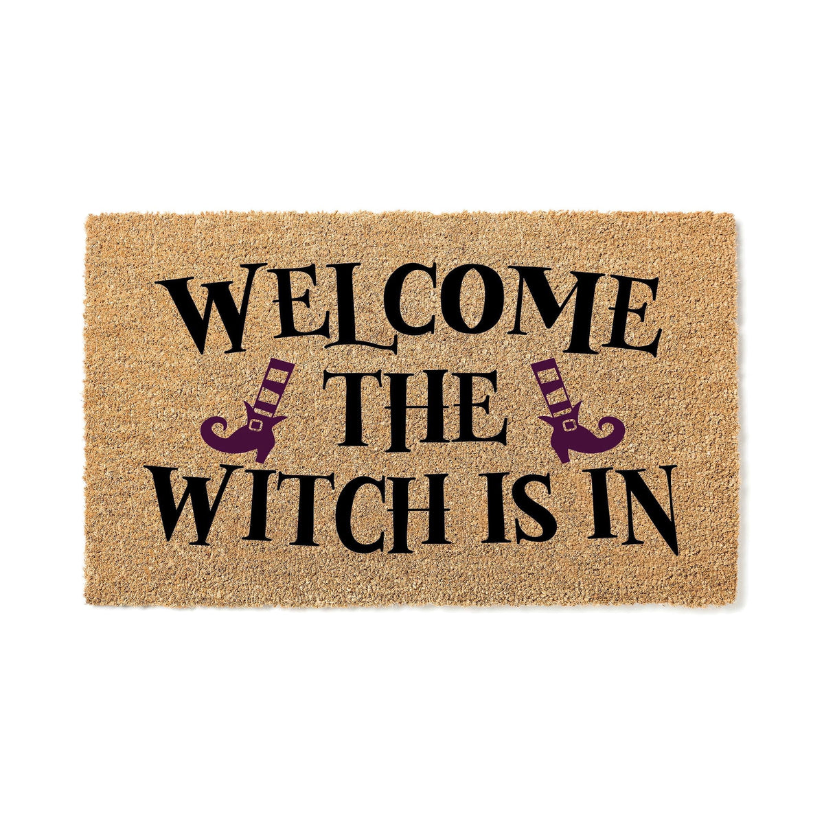 Welcome The Witch Is In Door Mat | Funny Doormat | Welcome Mat | Halloween Decor | Funny Door Mat | Home Doormat | Halloween Mat
