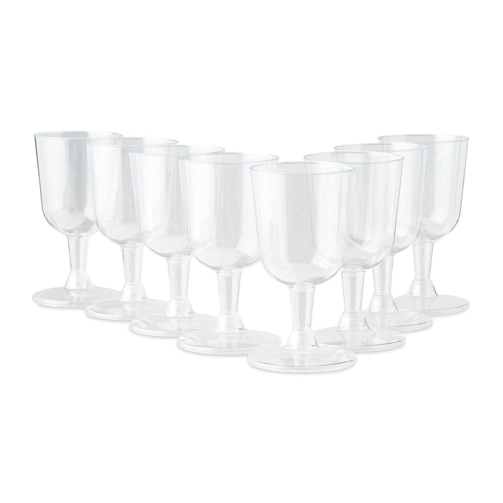 Way To Celebrate Clear Plastic Wine Glasses, 8 Count, 6.3 fl oz, 4.84 in x 2.64 in