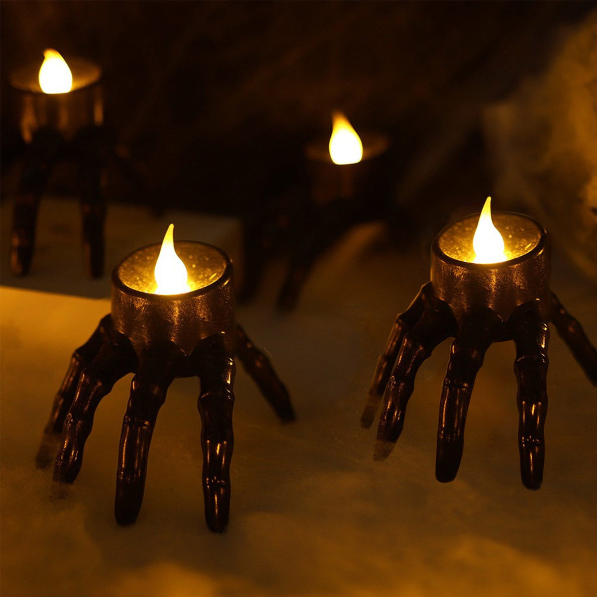 XGFHYJEH Halloween Decorations LED Candle Lights, 3pc Pumpkin Lantern, Halloween Indoor Decor, Halloween Table Decoration Ornament for Home Room Party