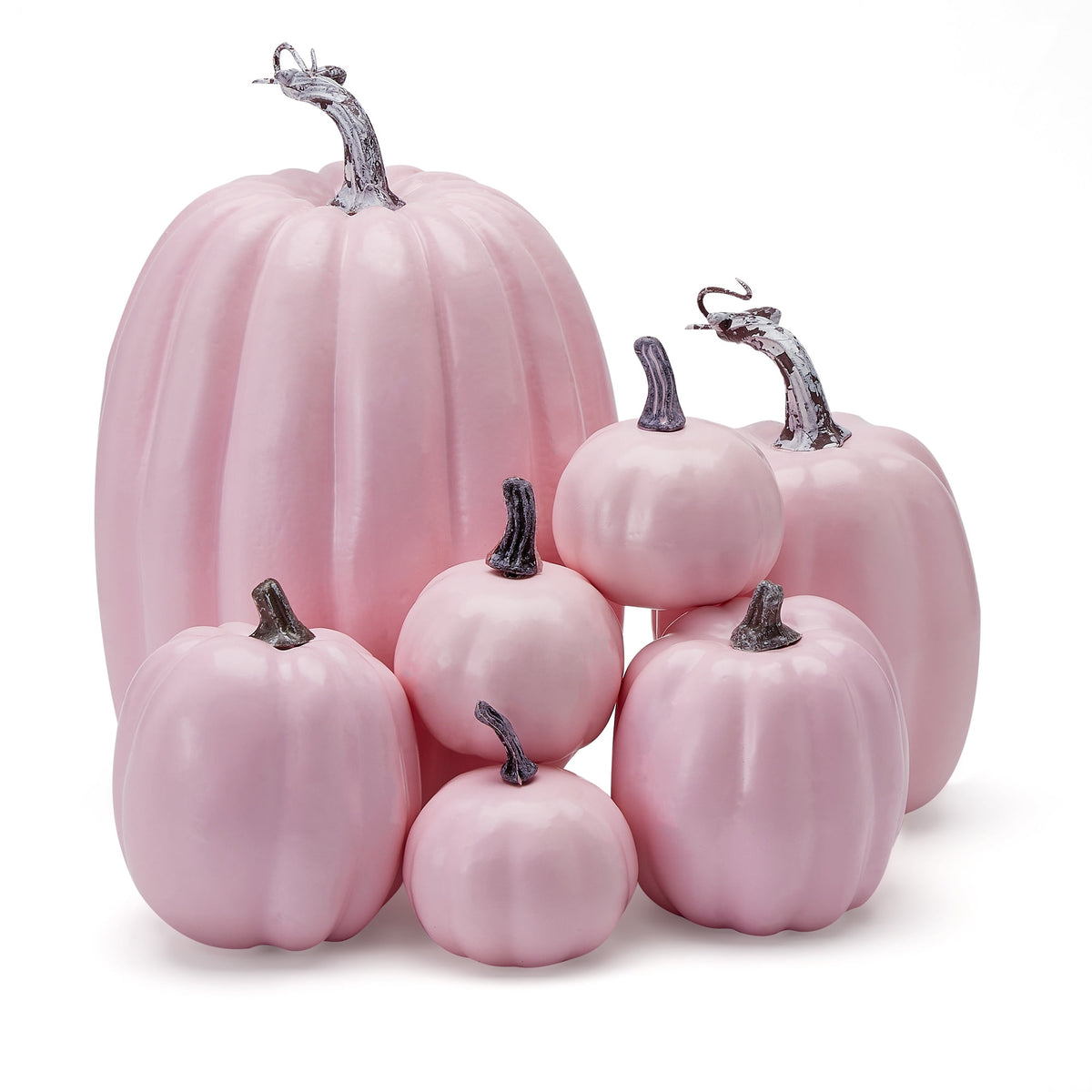 Xsylife 7Pcs Assorted Sizes Halloween Pumpkin Model Artificial Craft Fall Harvest Thanksgiving Decoration