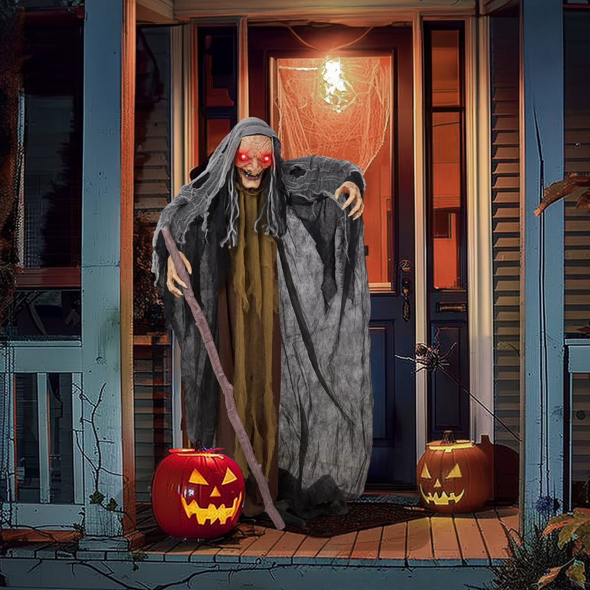 Yescom 9ft Flying Witch with Vulture & Owl Skeleton Halloween Outdoor Décor 2026