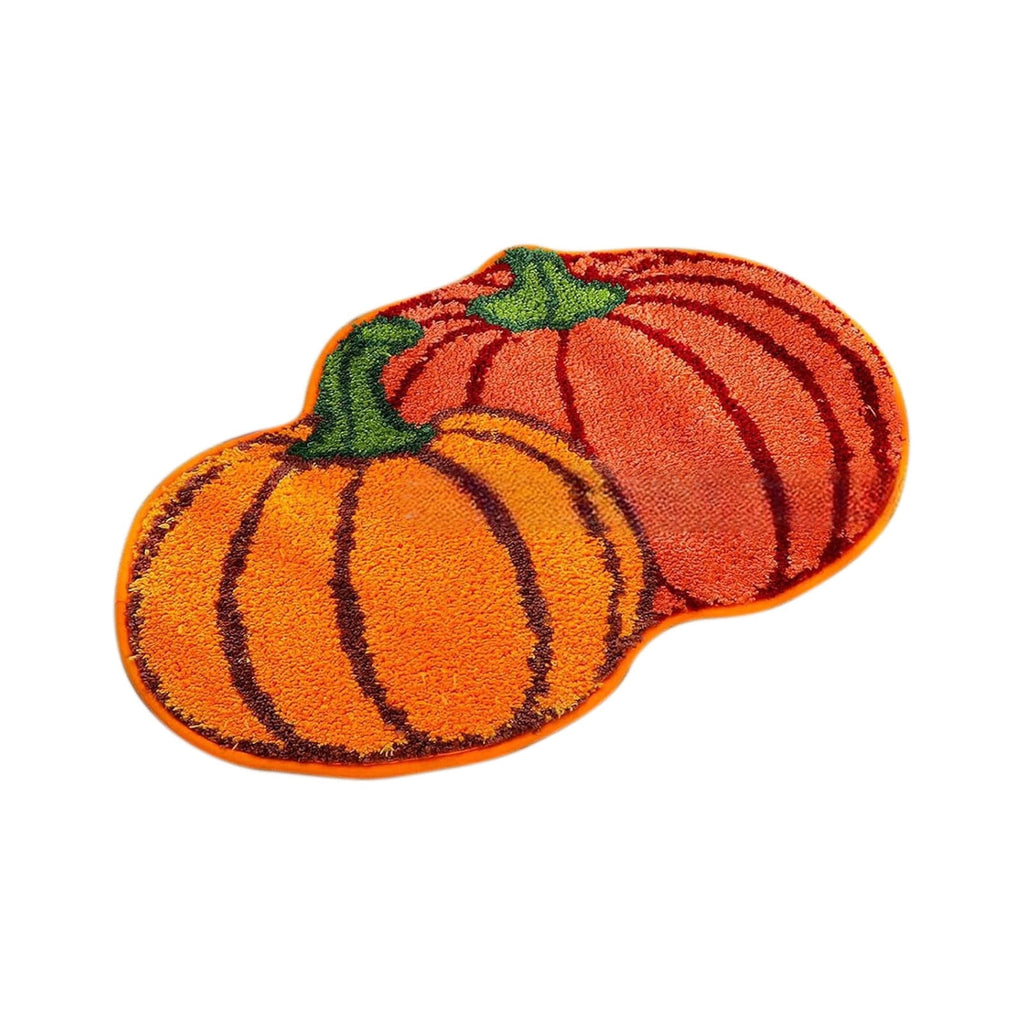 Yhmxh Halloween Bathroom Rugs, Halloween Pumpkin Bath Mats, Farmhouse Halloween Rugs for Bathroom Decorations for The Home, Holiday Cute Pumpkin Decor Non-Slip 15.7x23.6 Inches