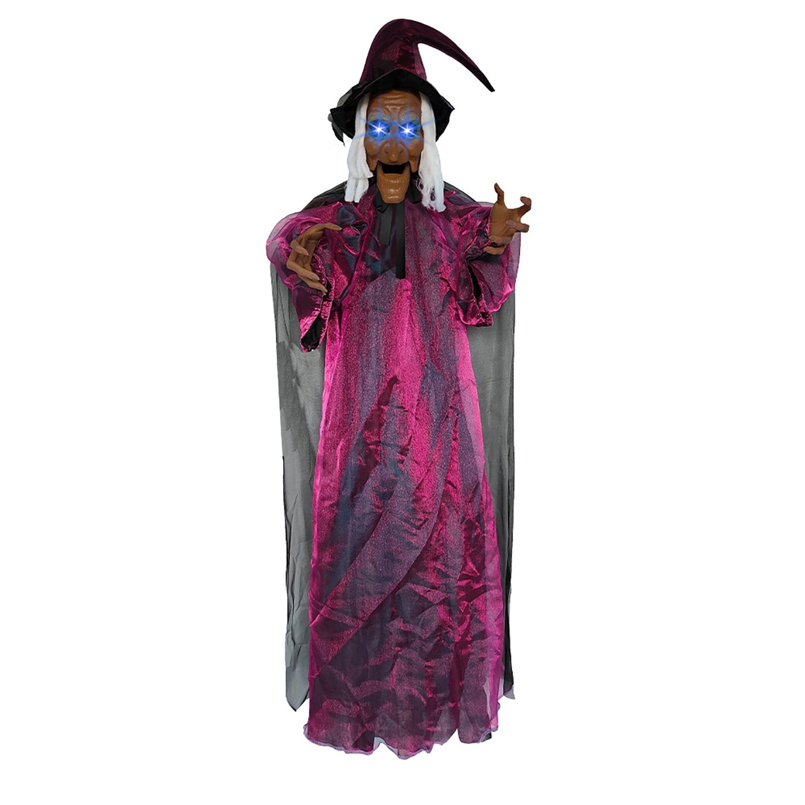 ZTTD Life Size Hanging Witch Halloween Decor (71 Inches) | Sound & Touch Activated Talking Halloween Decorations | Witch Props Excellent Choice for Haunted House | Indoor & Outdoor Animated Prop