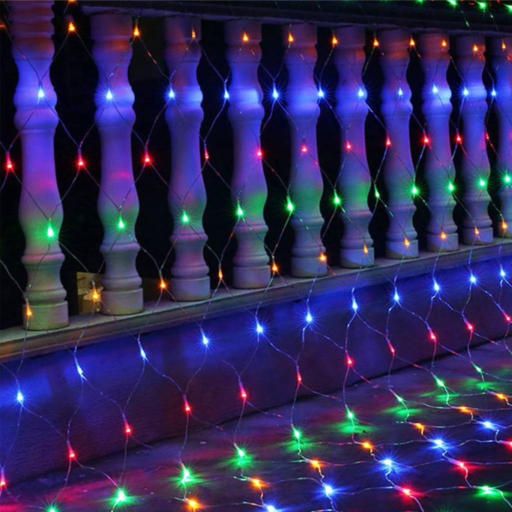 Dazzle Bright Christmas Net Lights, 360 LED 12FT x 5 FT Transparent Wire Waterproof Connectable String Lights with 8 Modes Christmas Outdoor Lights for Bushes Garden Party Holiday Decoration (Green)