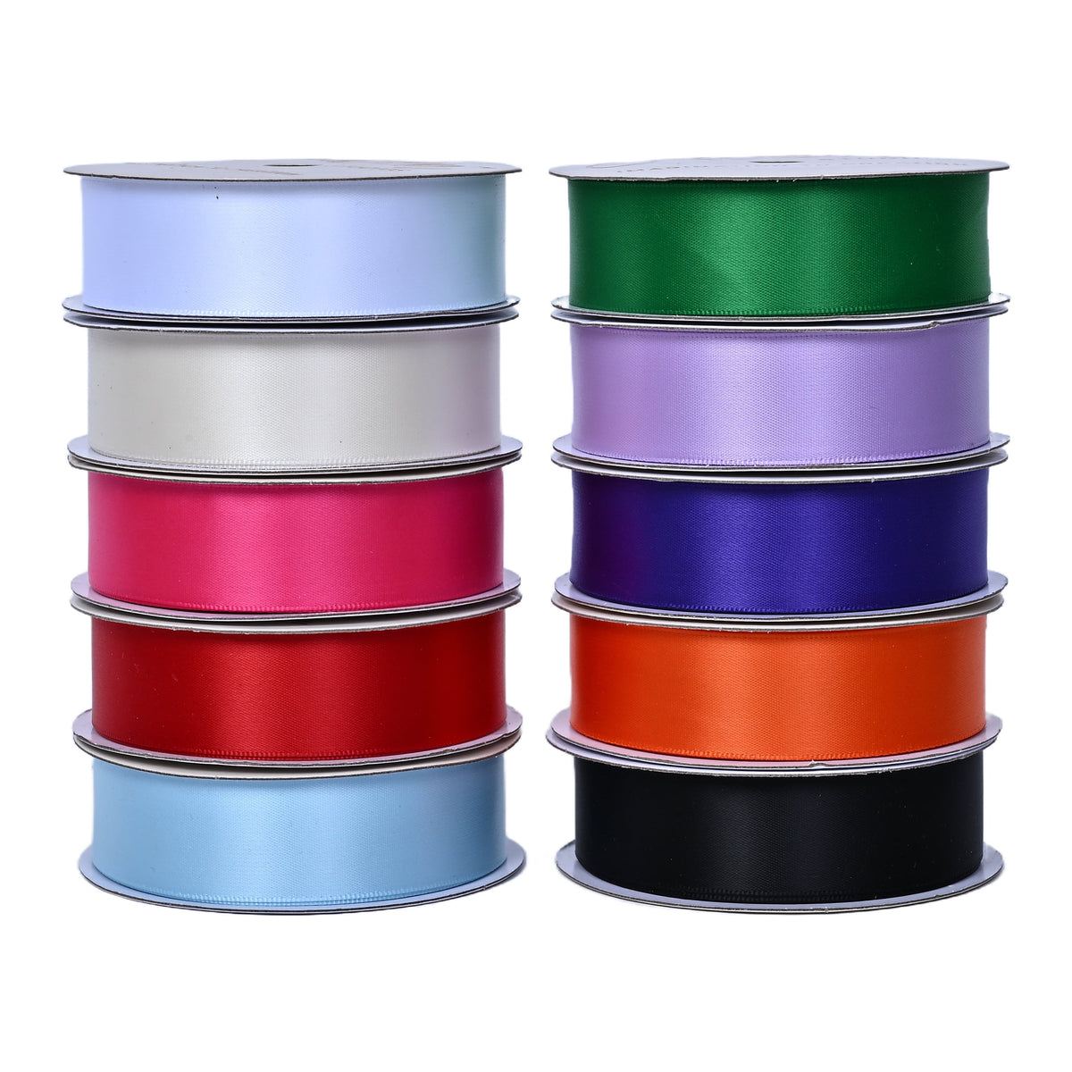 Gwen Studios 7/8" White Satin Ribbon, 7 Yards
