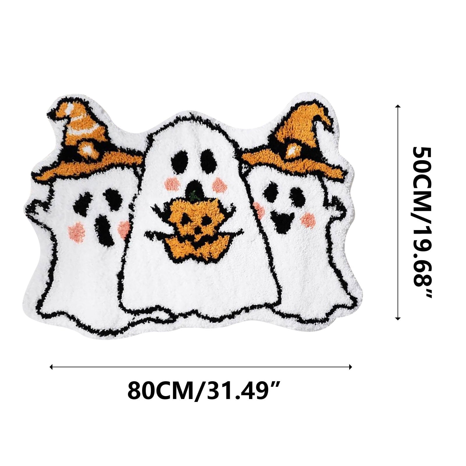 Stijggn Halloween Kitchen Rugs Halloween Mat Halloween Decorations Doormat, Welcome Mats for Front Door,Spooky Outdoor Mats for Front Door, Living Room, Bedroom, K-ids' Room
