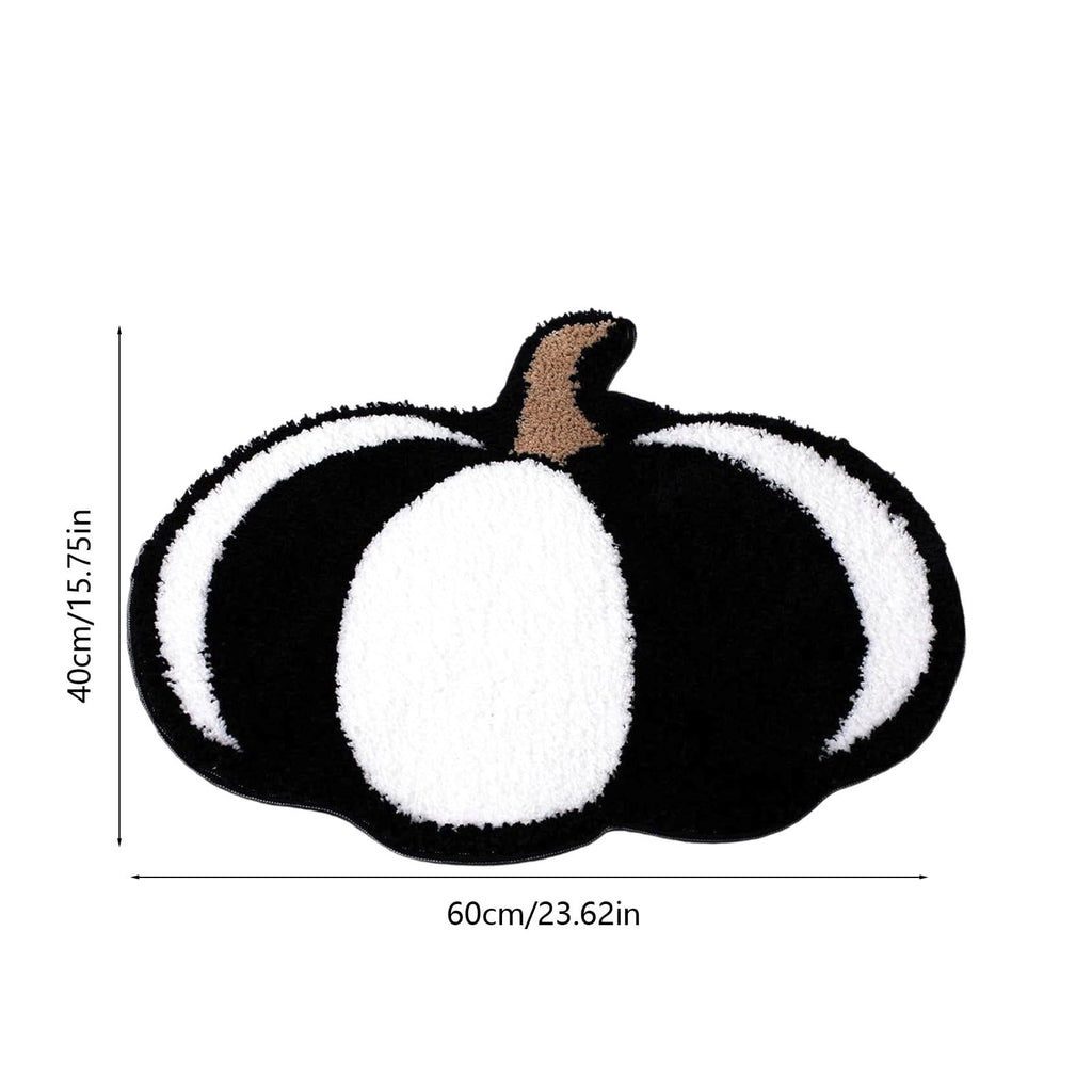 Pumpkin Rug, Halloween Thanksgiving Mat, Soft Fall Doormat for Entryway Decor, Kitchen Bathroom Living Room Floor Mat, Washable Non-Slip Holiday Home Decor