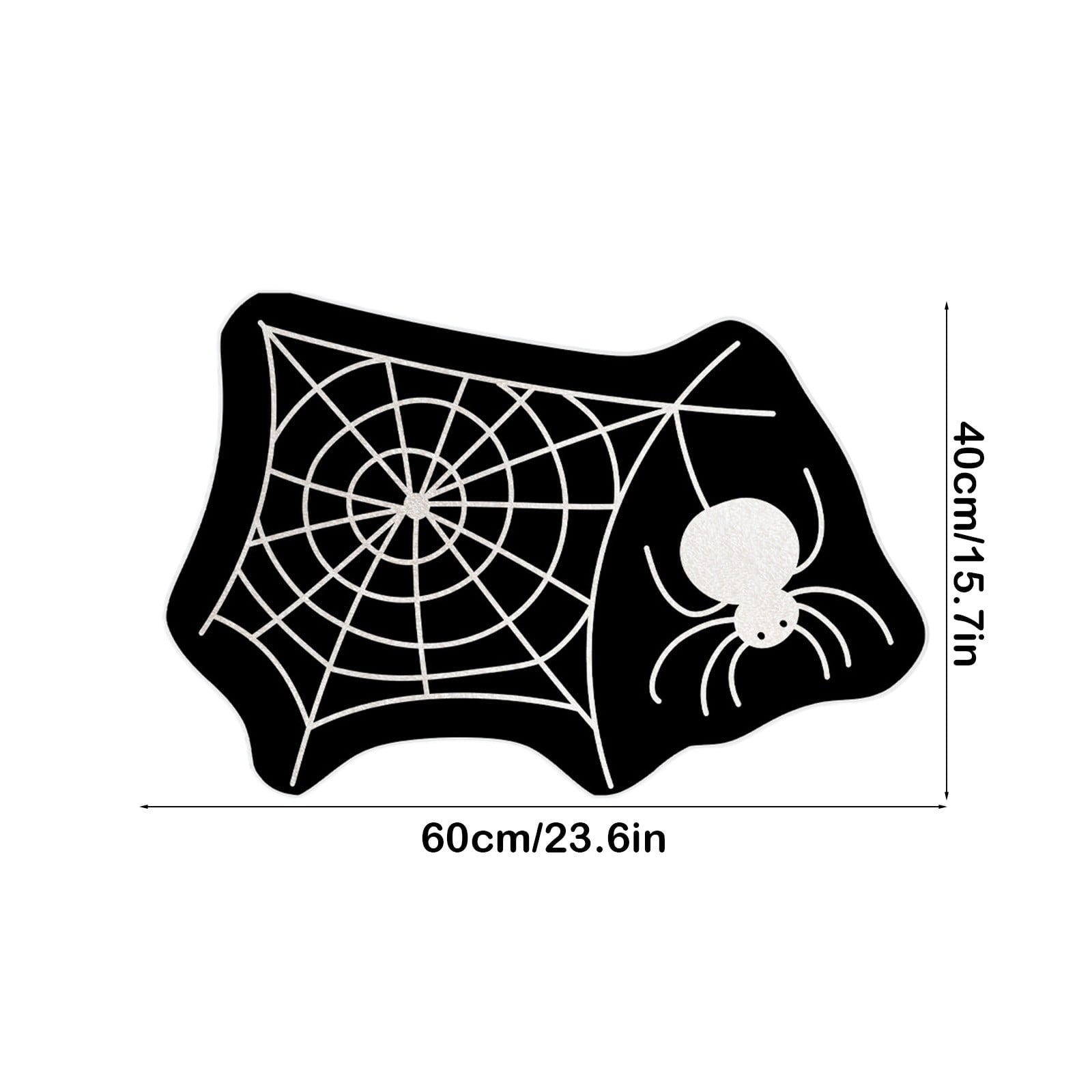 Xuniizn Halloween Mat, 16X24" Velvet Halloween Door Mat for Outside Entrance, Spooky Halloween Rug for Outdoor & Indoor, Non Slip Washable Halloween Doormat, Halloween Bathroom Decor
