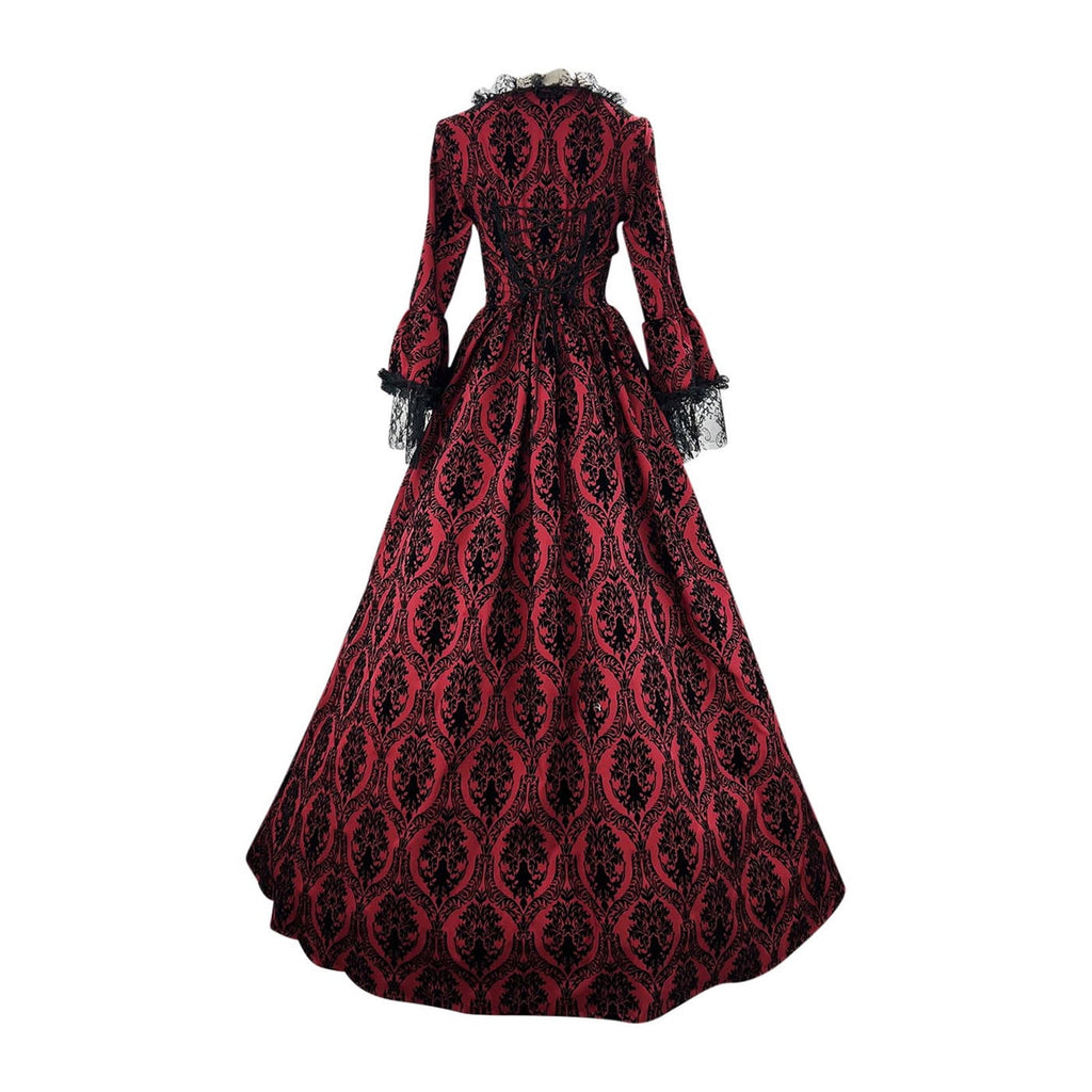 LYXSSBYX Maxi Dresses for Women Women's Long Sleeve Neck Dress Floor Length Cosplay Dress Plus Size Dress