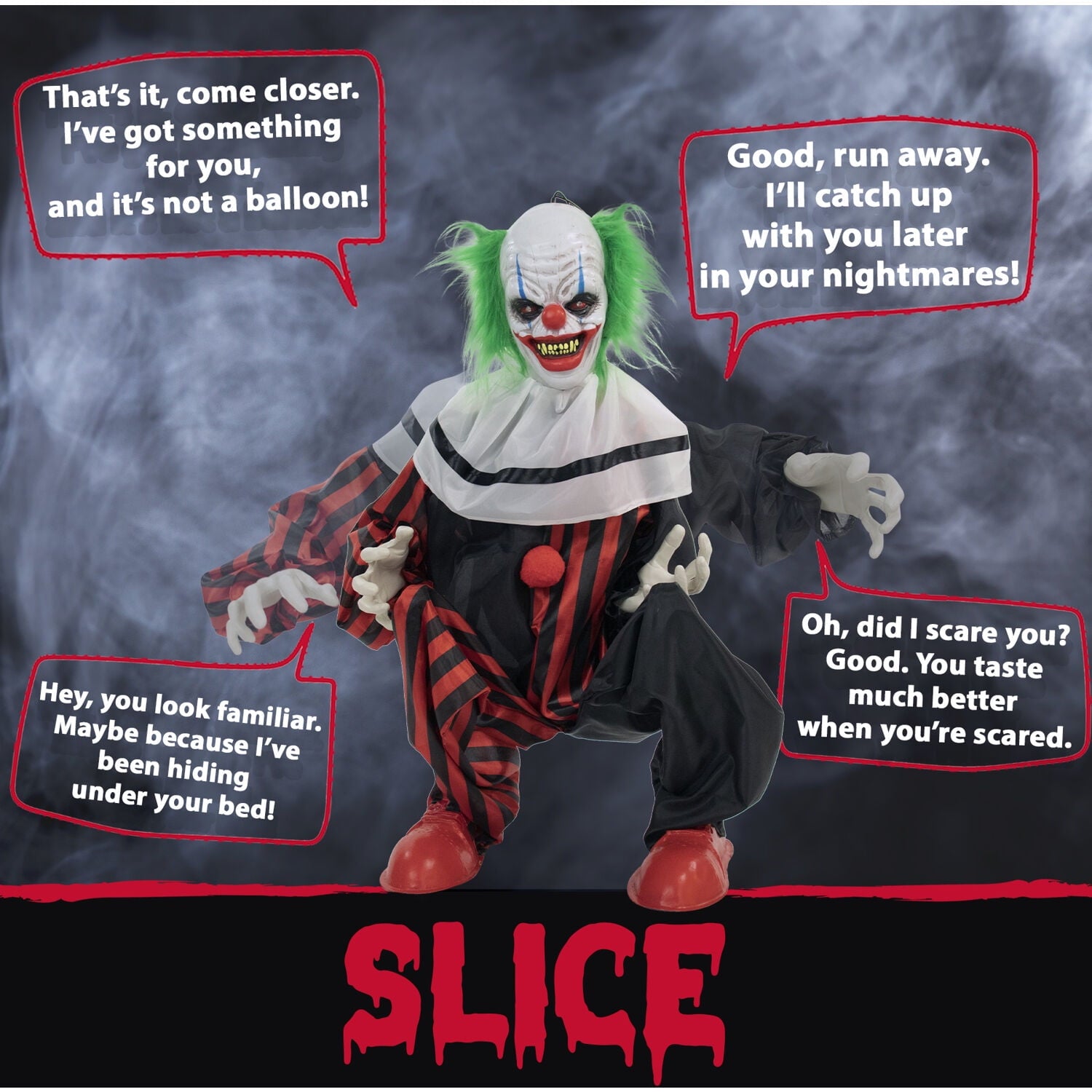 Haunted Hill Farm 1.8 ft Groundbreaker Clown-Vile, Halloween Decoration, Multi-Color, HHFJCLOWN-2LSA