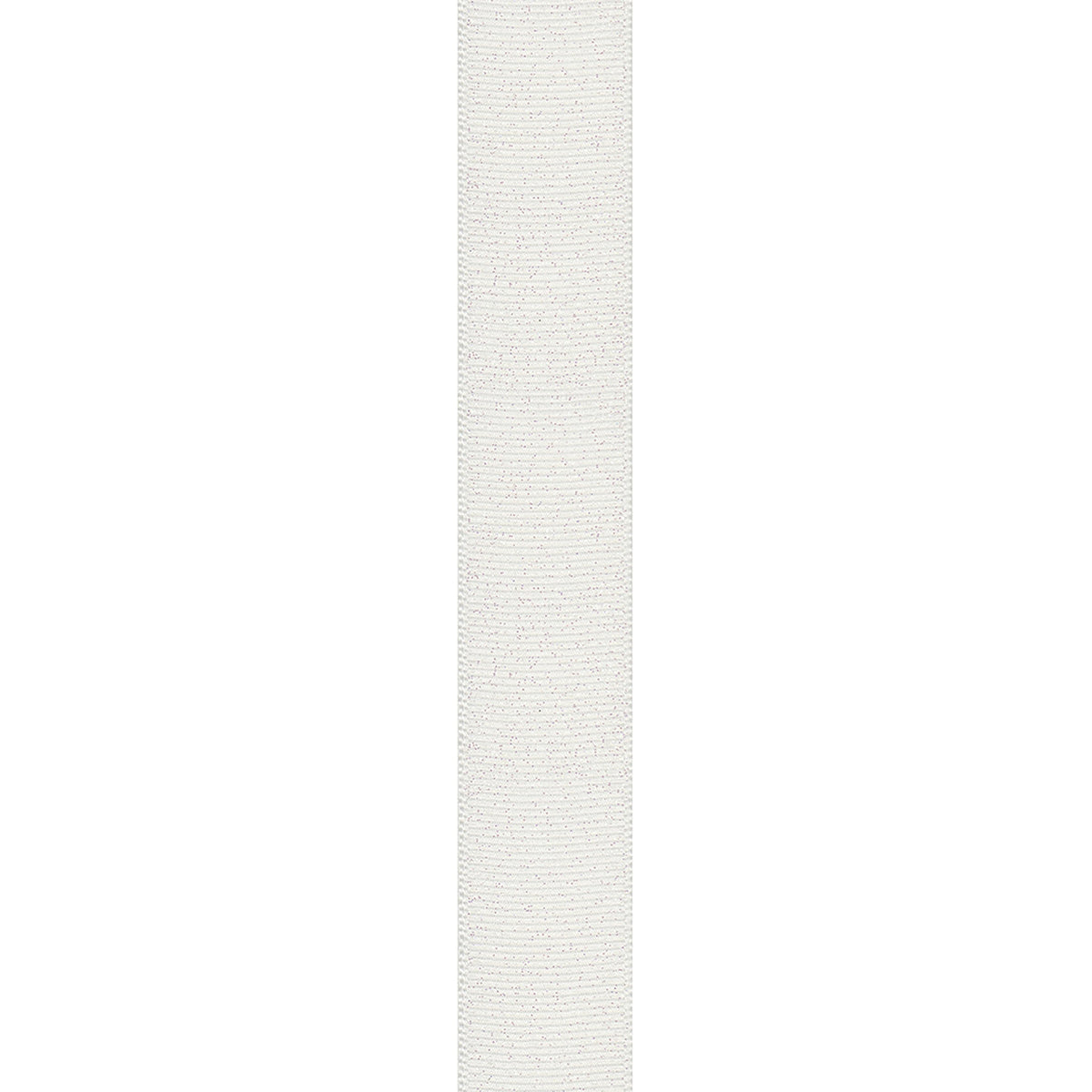 (2 pack) Offray Ribbon, White 7/8 inch Grosgrain Glitter Polyester Ribbon for Sewing, Crafts, and Gifting, 9 feet, 1 Each